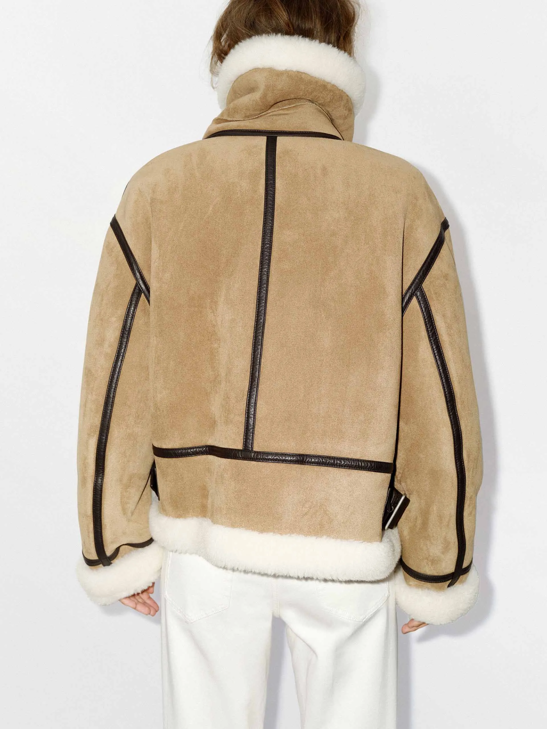 Suede Textured Fuzzy Jacket sold by Mo&Co product image thumbnail 3