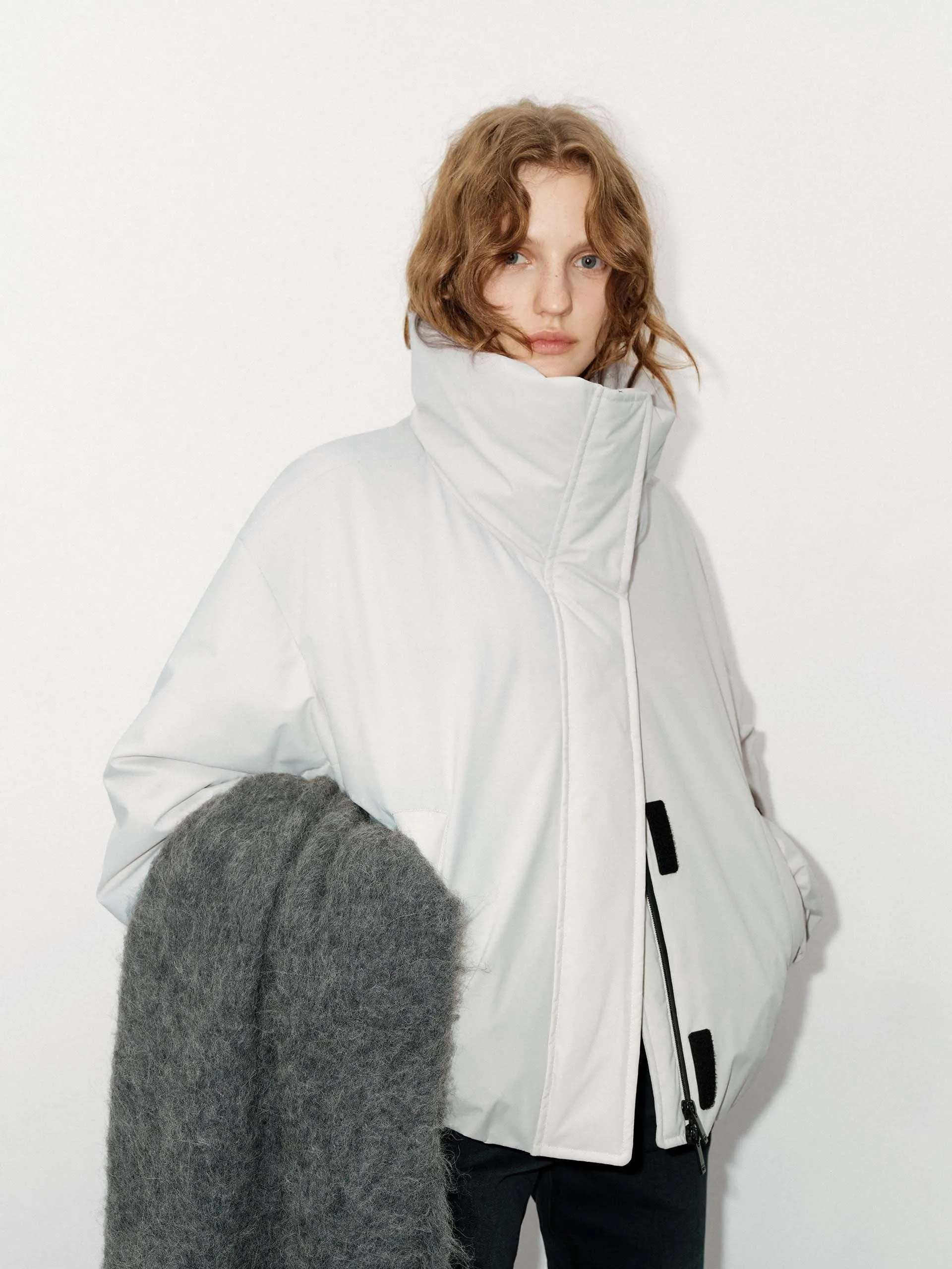 Funnel Neck Cropped Jacket sold by Mo&Co product image thumbnail 2