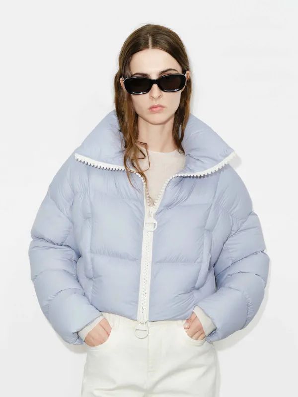 Cropped Zipper Down Jacket sold by Mo&Co