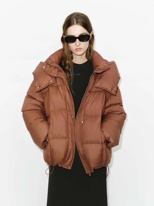 Funnel Neck Puffer Jacket sold by Mo&Co