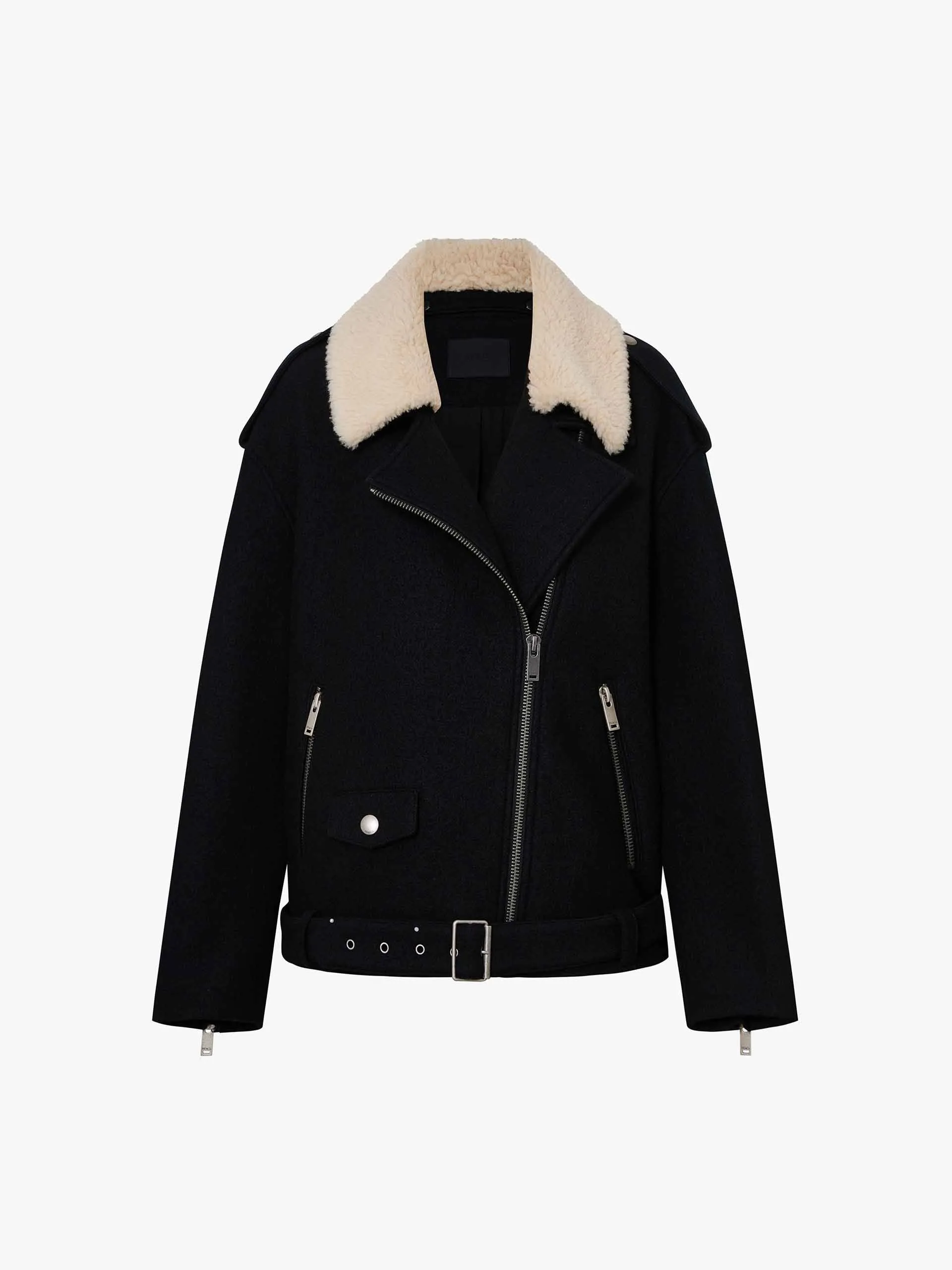 Fur Collar Belted Coat sold by Mo&Co product image thumbnail 5