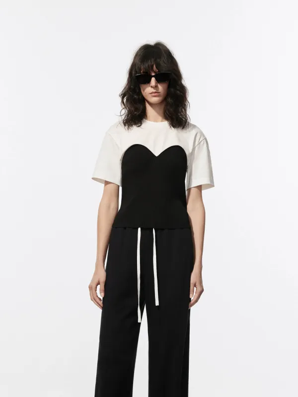 Two Tone Fitted T-shirt sold by Mo&Co