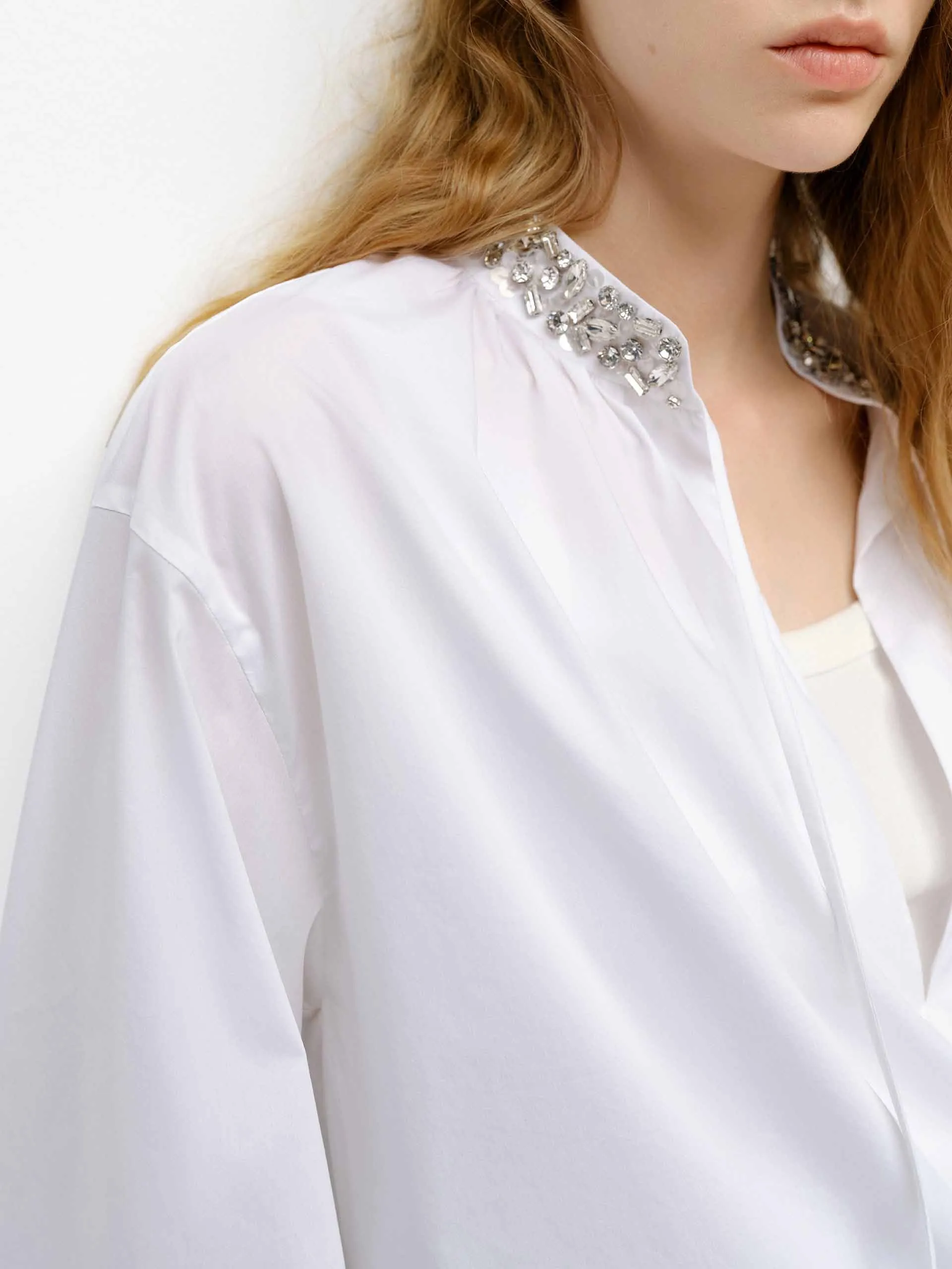 Crystal Collar Tie Blouse sold by Mo&Co product image thumbnail 3