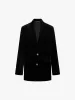 Metallic Button Velvet Blazer sold by Mo&Co