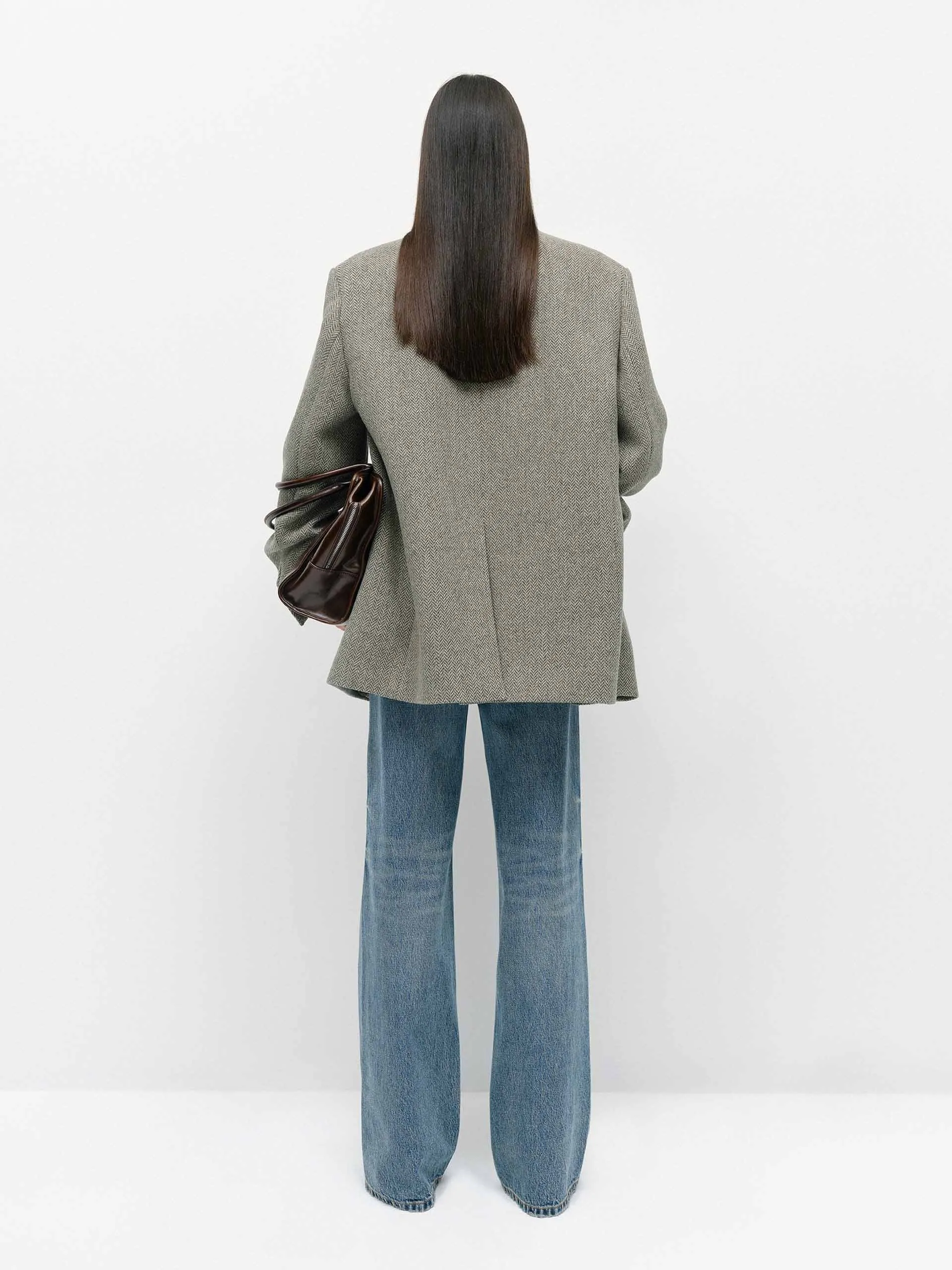 Wool Herringbone Blazer sold by Mo&Co product image thumbnail 3