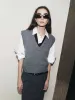 Ribbed Trim Knit Vest sold by Mo&Co