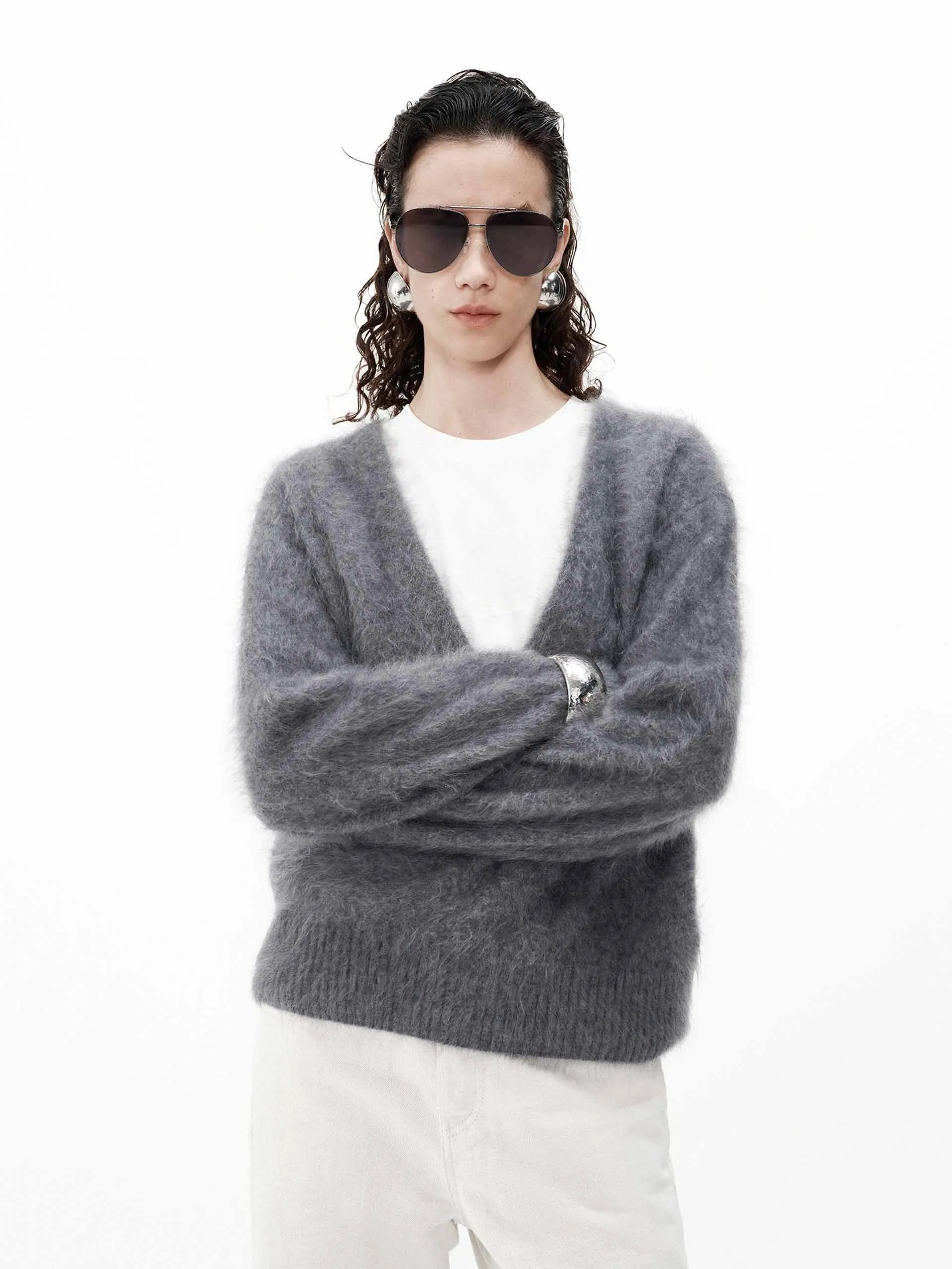 Deep V-neck Cashmere Sweater sold by Mo&Co product image thumbnail 2