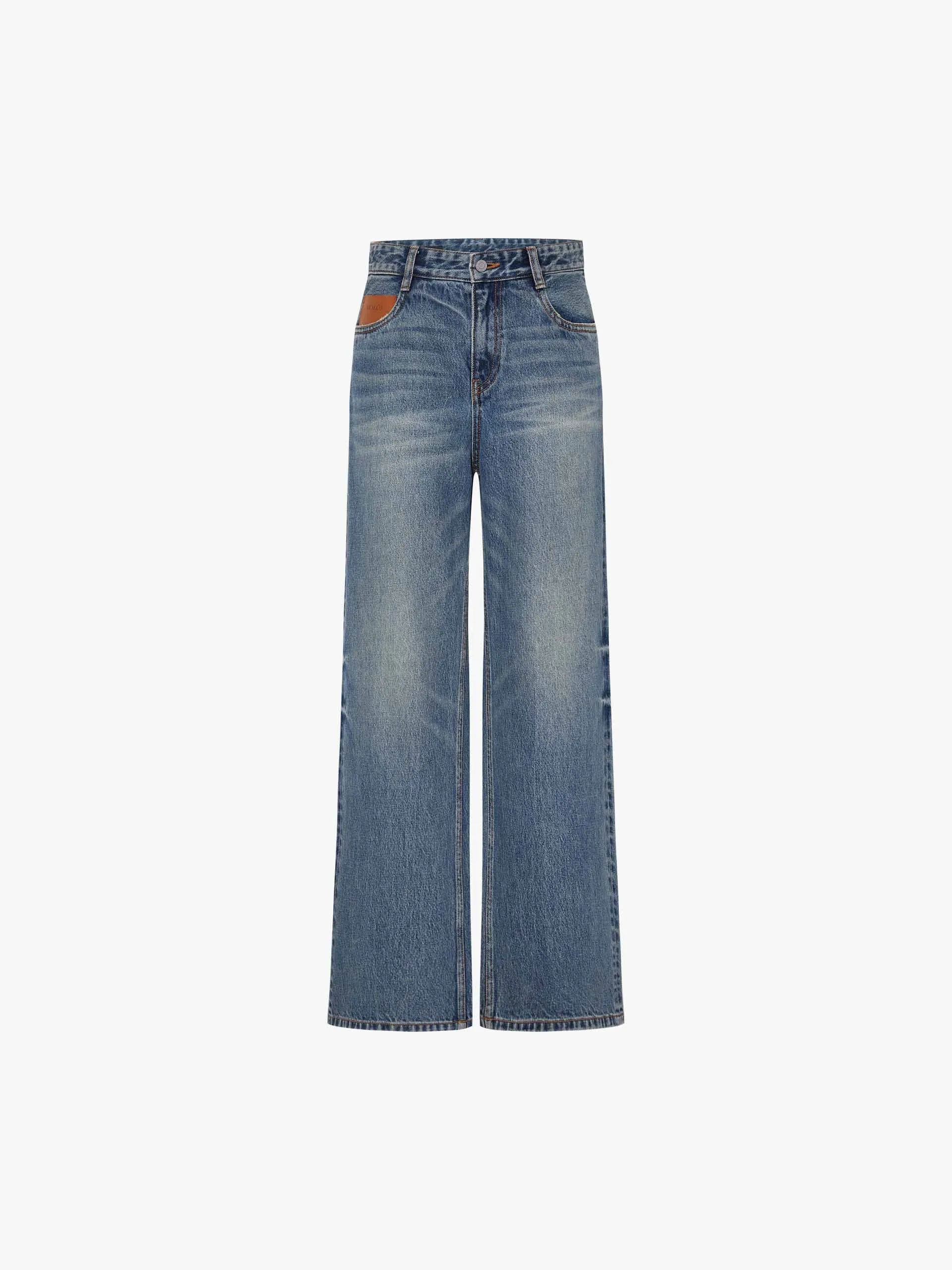 Relaxed Cotton Straight Jeans sold by Mo&Co product image thumbnail 5