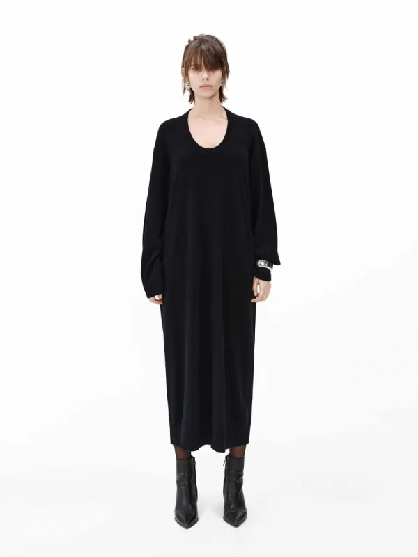 Scoop Neck Loose Dress sold by Mo&Co