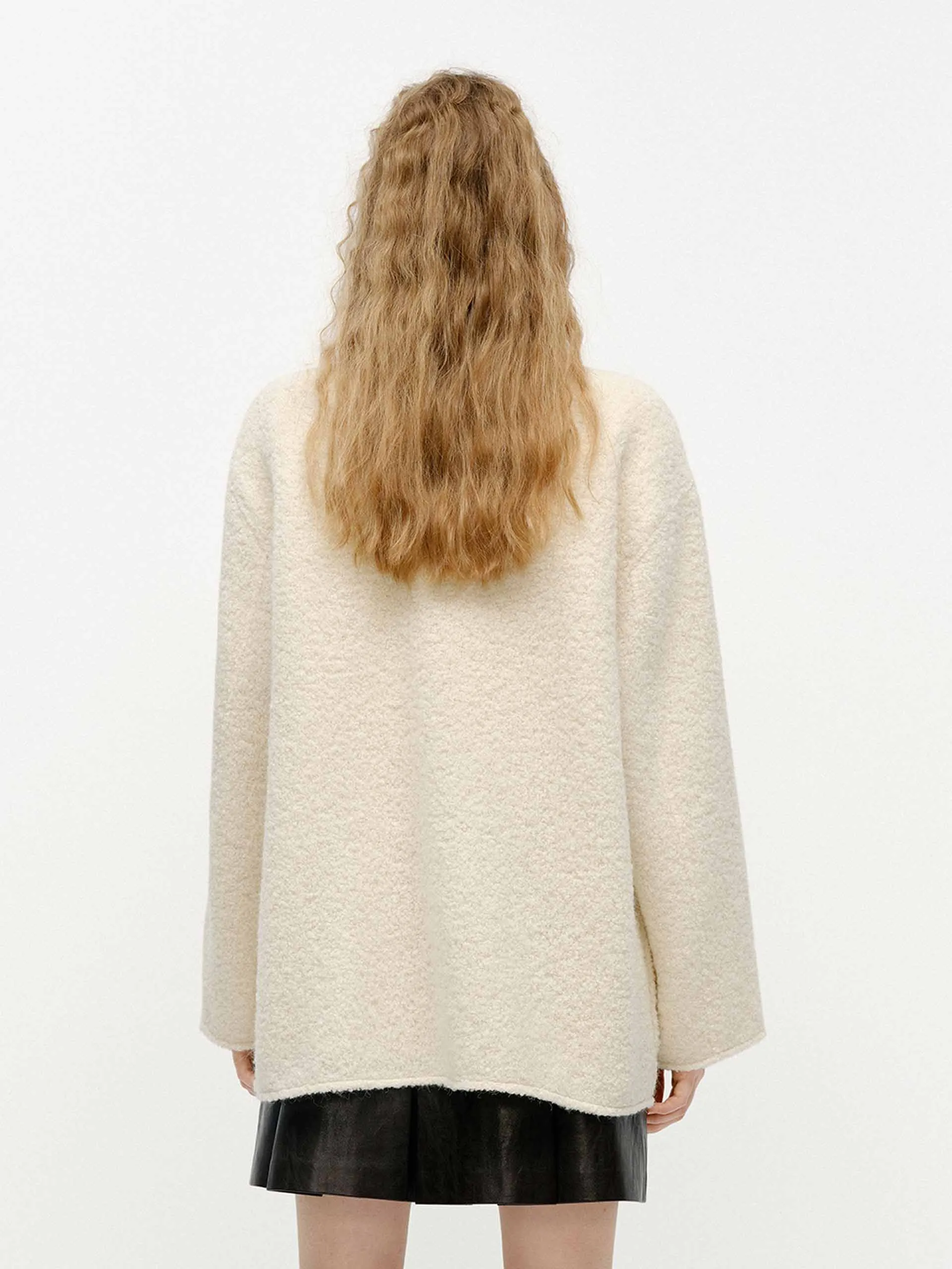 Leather Collar Midi Coat sold by Mo&Co product image thumbnail 3