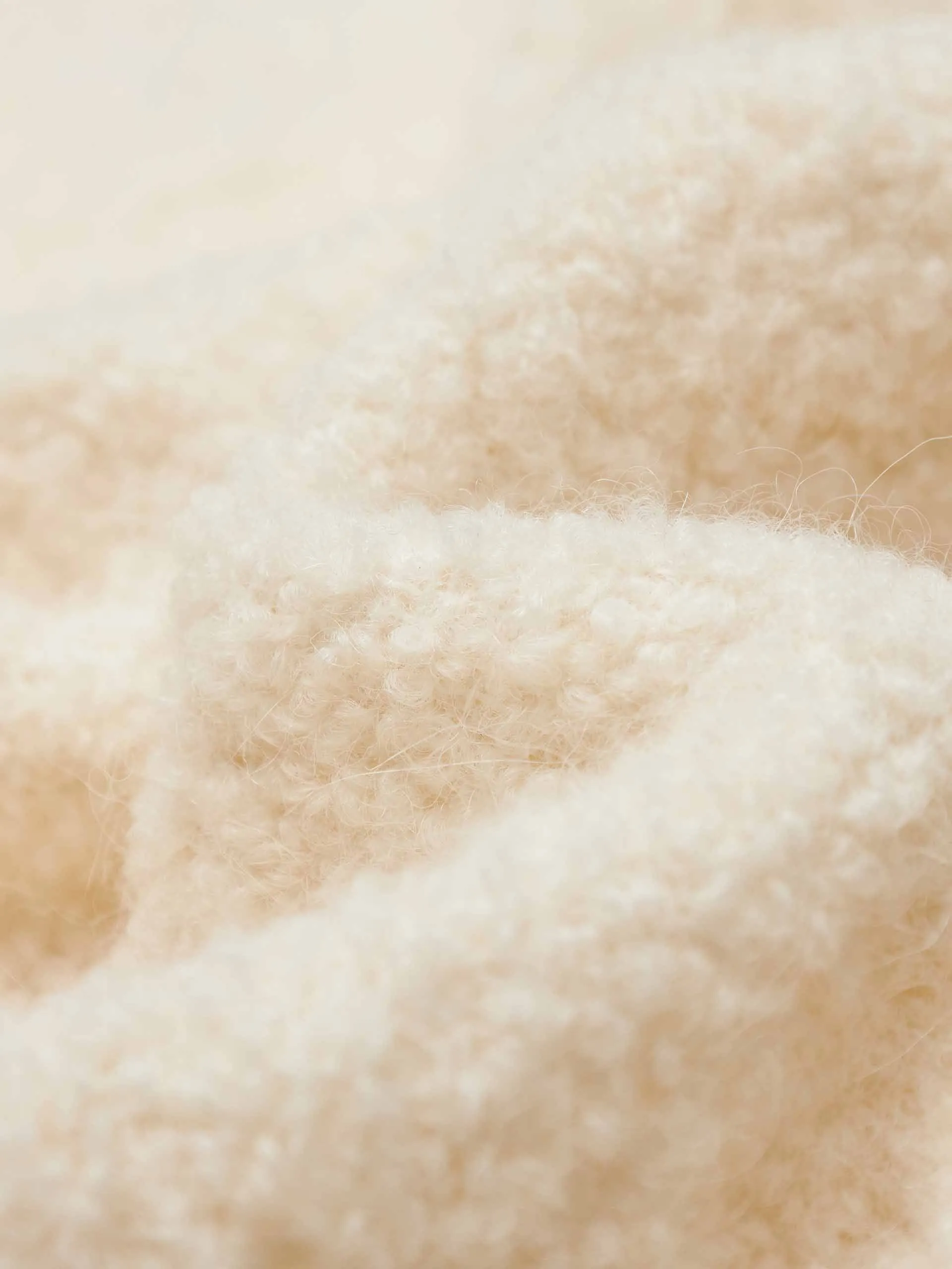 Collarless Boucle Knit Coat sold by Mo&Co product image thumbnail 4