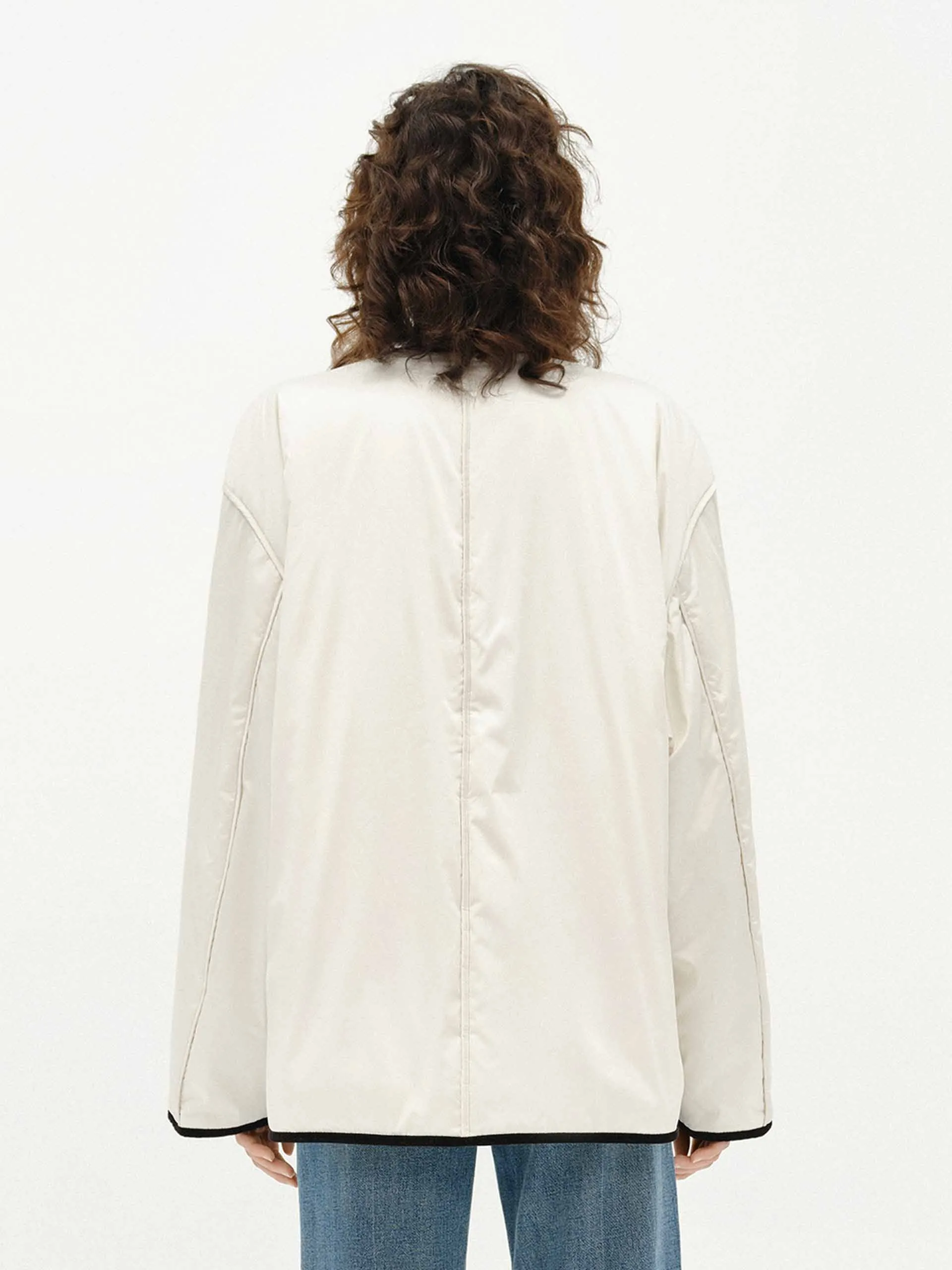 Contrast Trim Quilted Coat sold by Mo&Co product image thumbnail 3