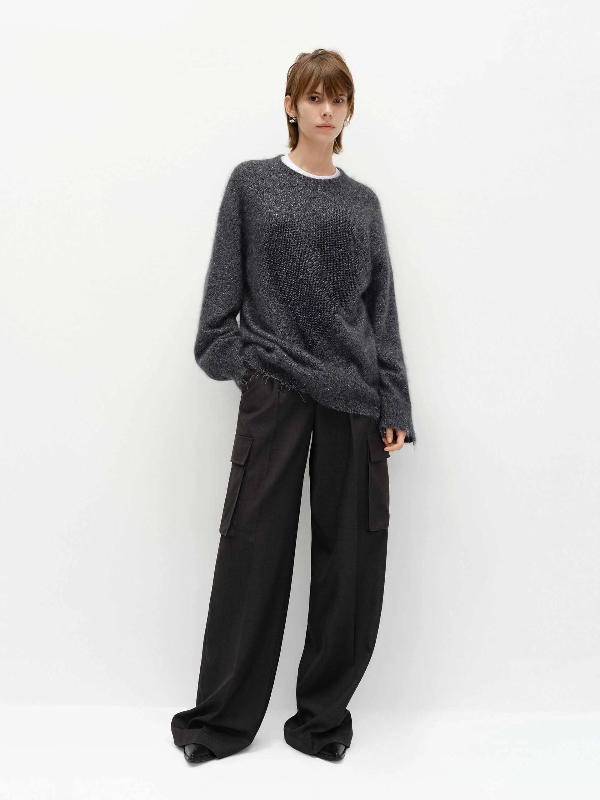 Distressed Loose Sweater sold by Mo&Co product image thumbnail 2