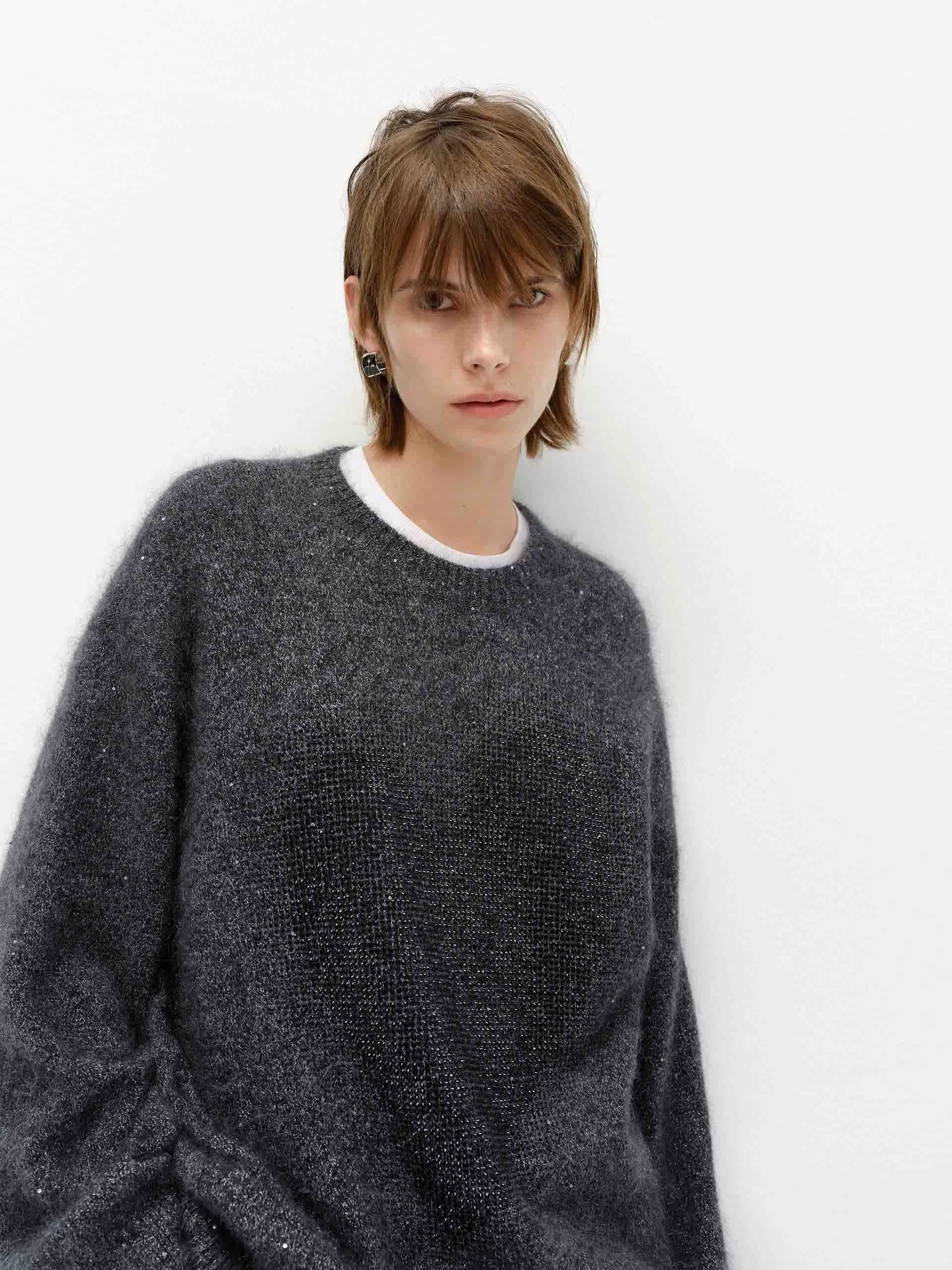Distressed Loose Sweater sold by Mo&Co