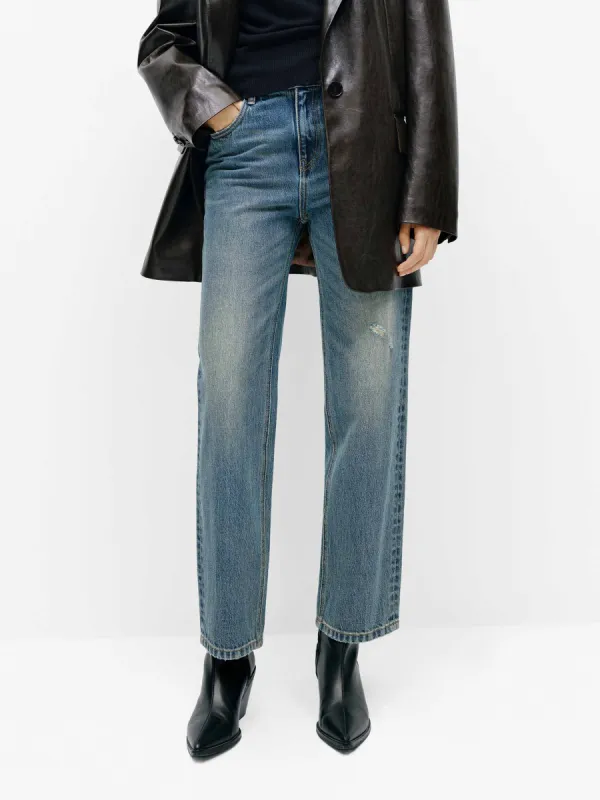 Distressed Ankle Jeans sold by Mo&Co