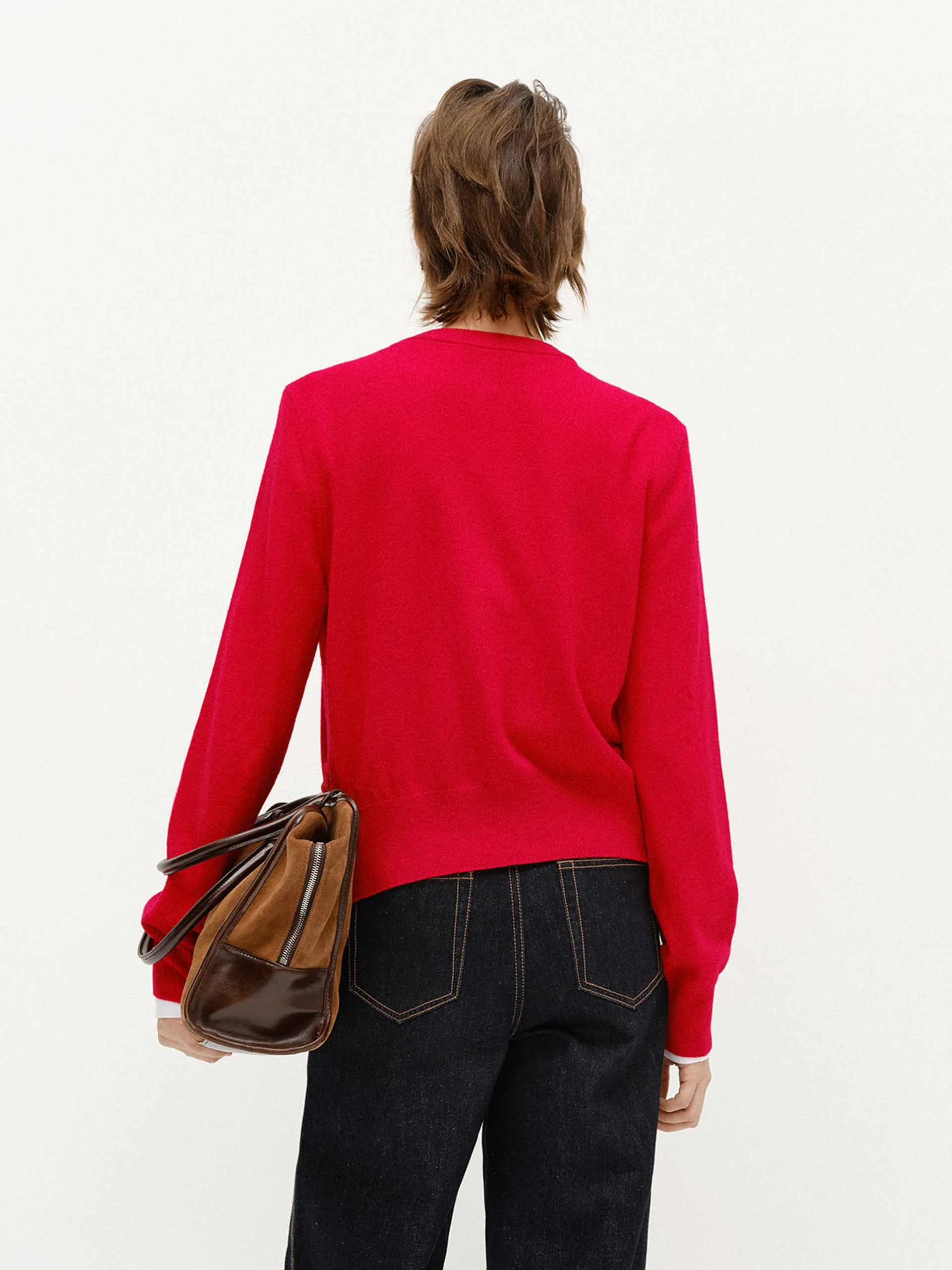 Crew Neck Knitted Cardigan sold by Mo&Co product image thumbnail 3