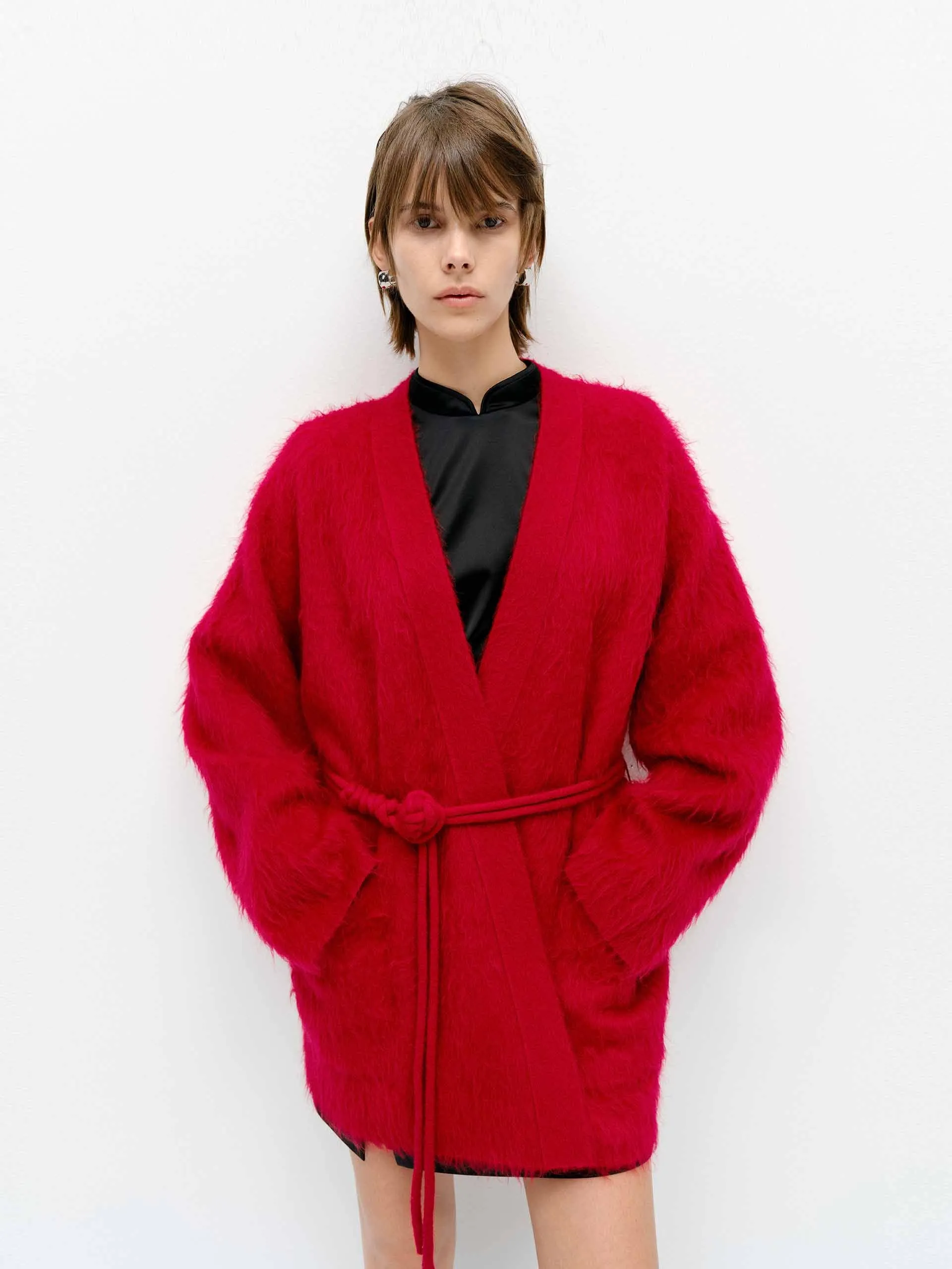 Loose Brushed Cardigan sold by Mo&Co