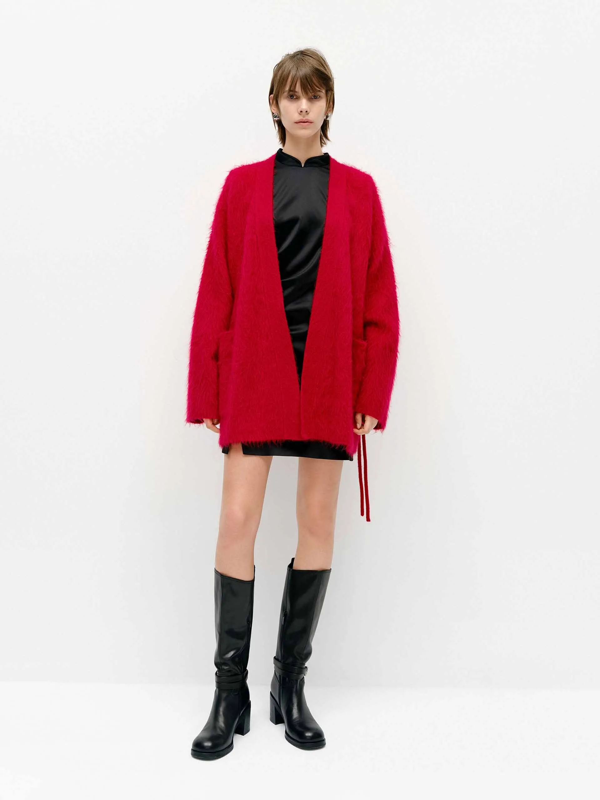 Loose Brushed Cardigan sold by Mo&Co product image thumbnail 4