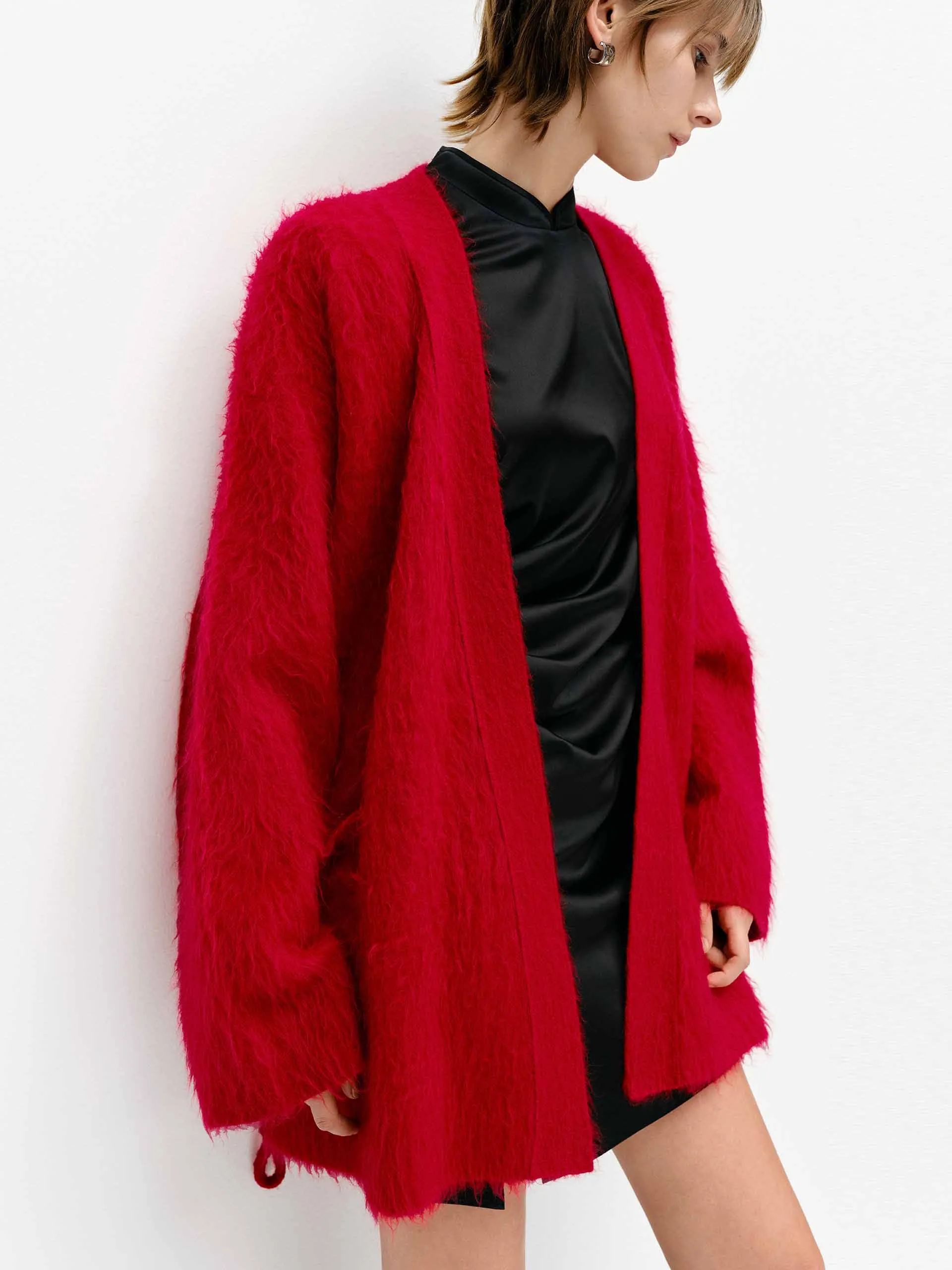 Loose Brushed Cardigan sold by Mo&Co product image thumbnail 2