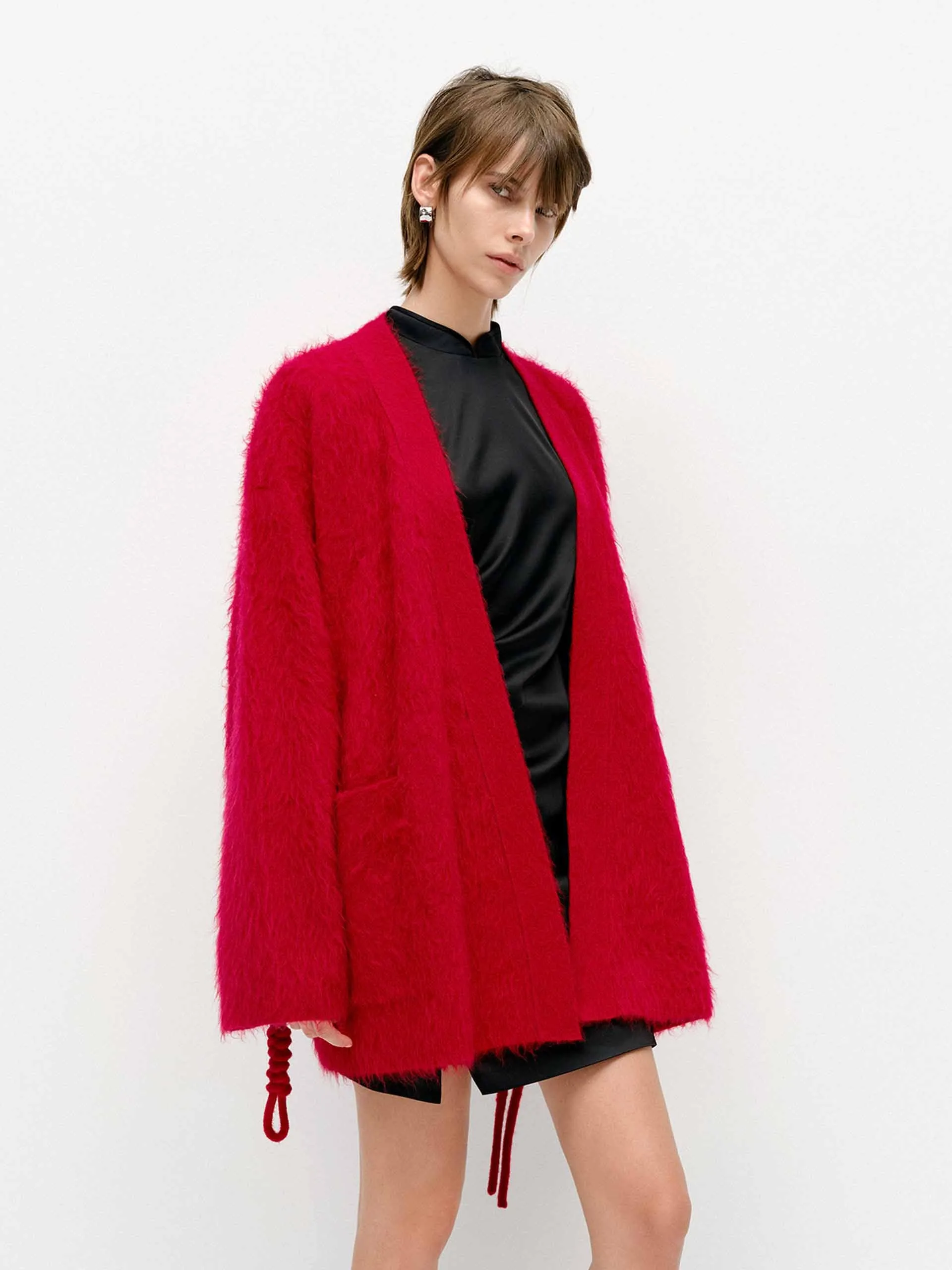 Loose Brushed Cardigan sold by Mo&Co product image thumbnail 5