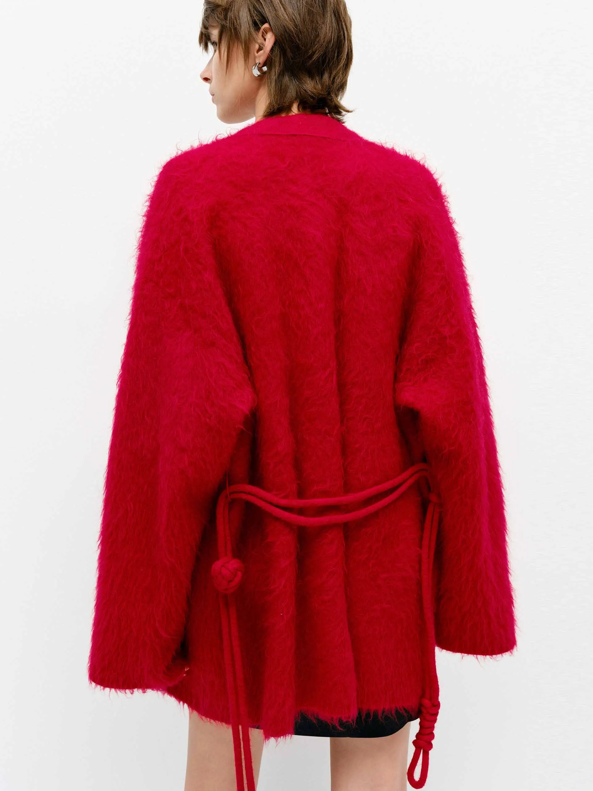 Loose Brushed Cardigan sold by Mo&Co product image thumbnail 3