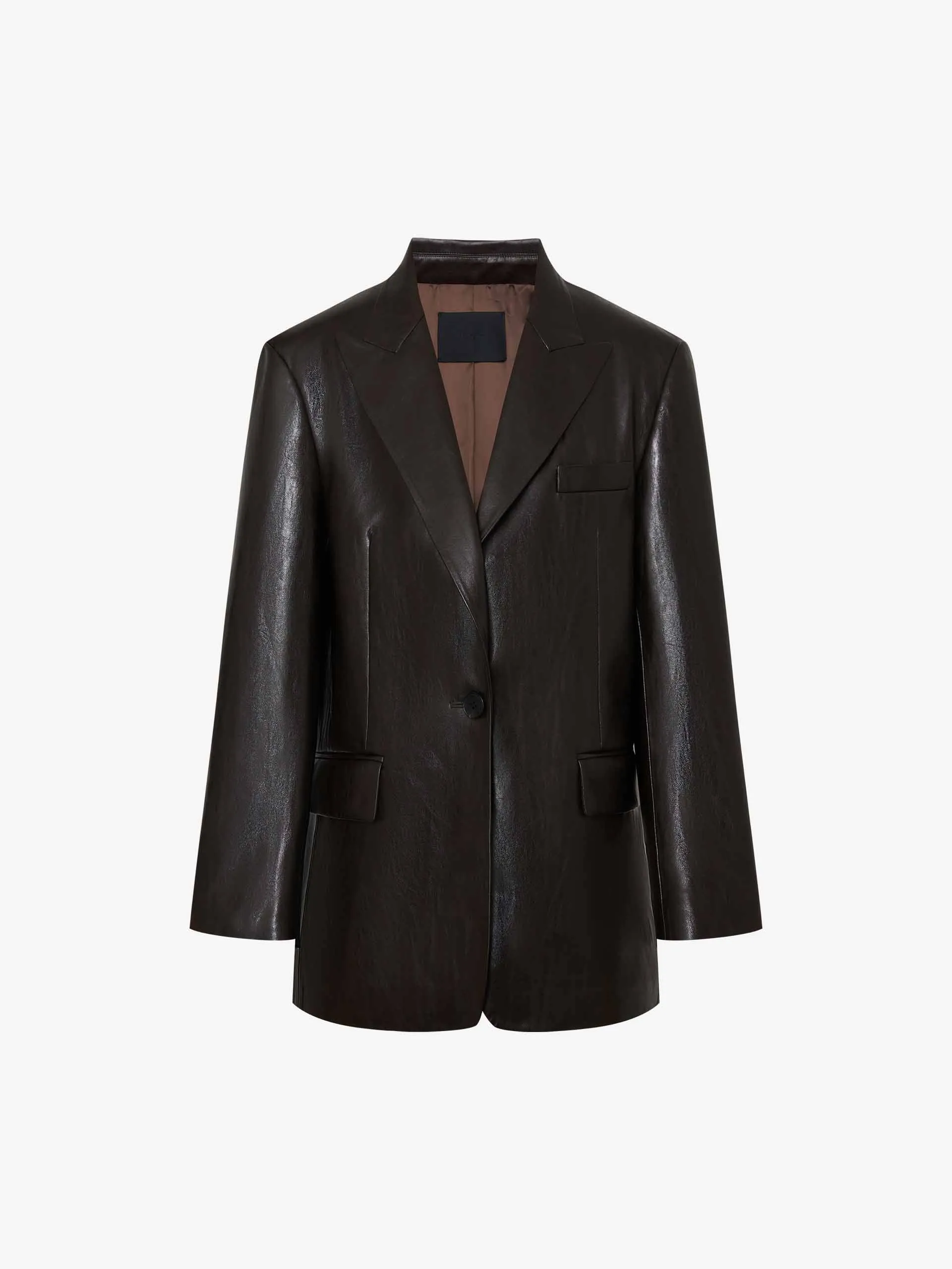 Structured Leather Blazer sold by Mo&Co product image thumbnail 5
