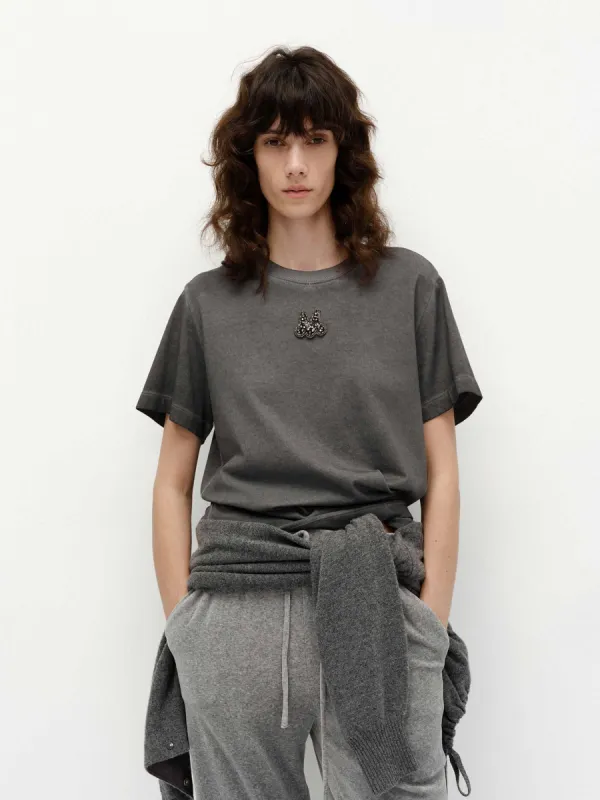 Front Crystal Cotton T-shirts sold by Mo&Co