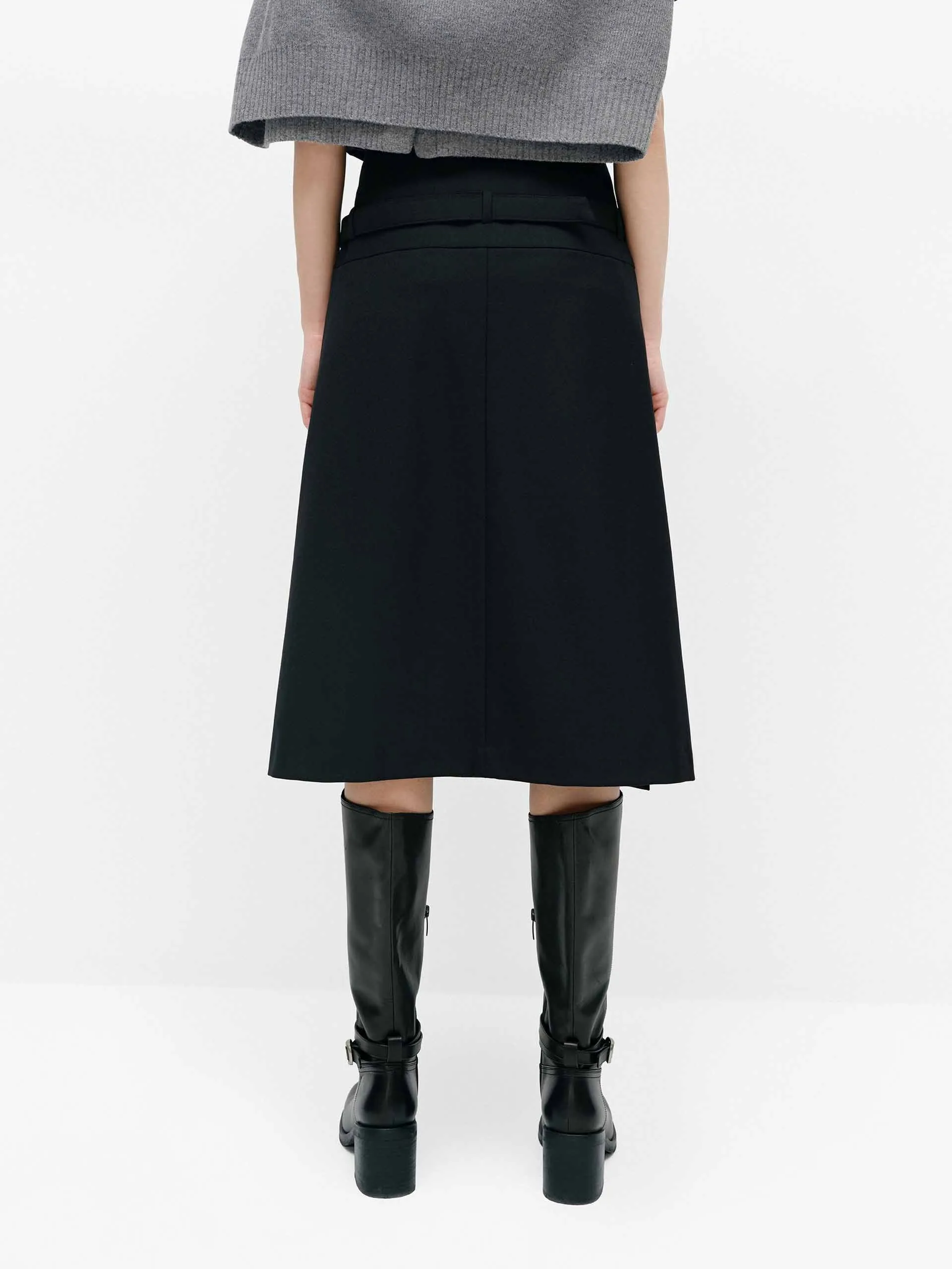 Irregular Hem Pleated Skirt sold by Mo&Co product image thumbnail 3