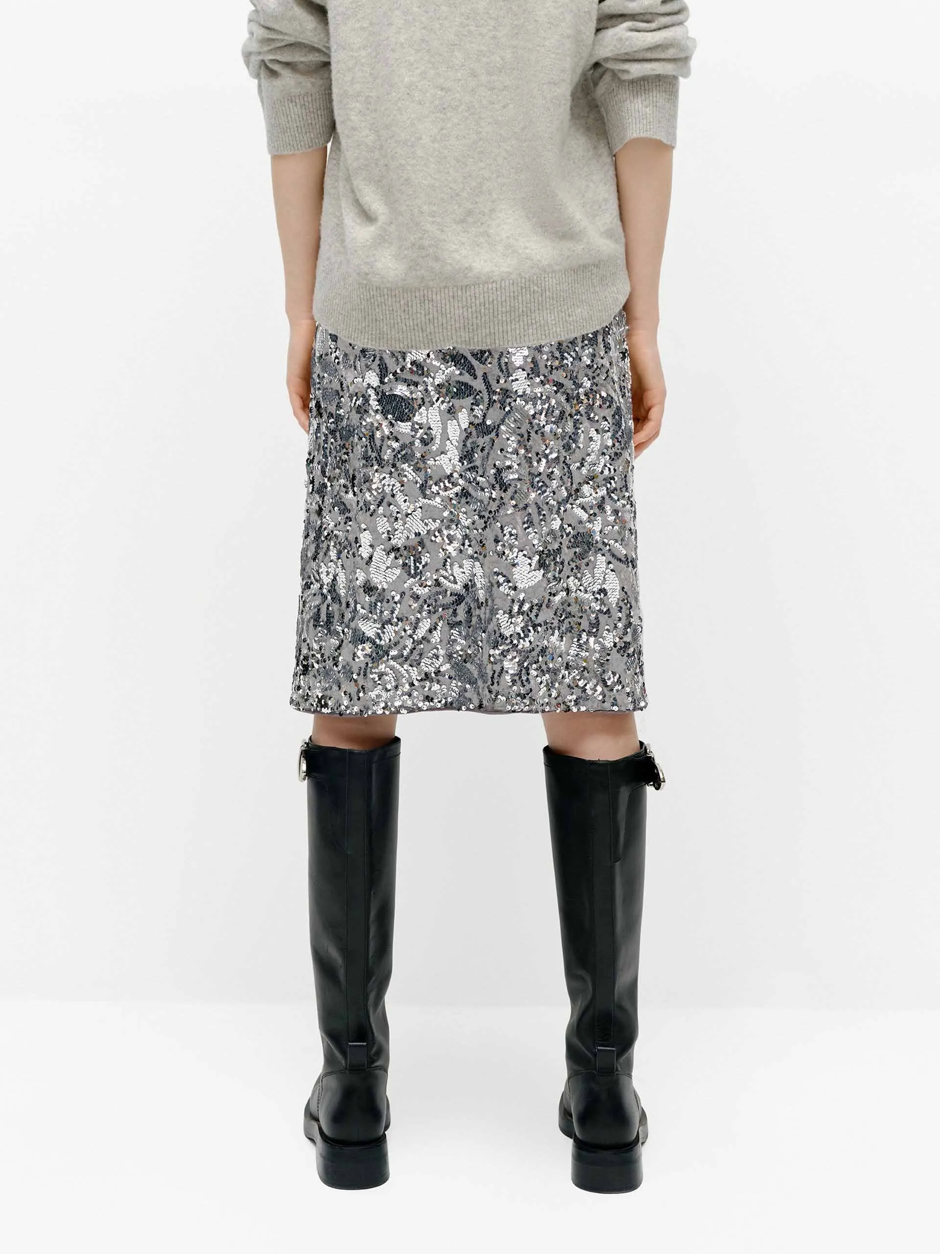 Straight Sequins Skirt sold by Mo&Co product image thumbnail 3