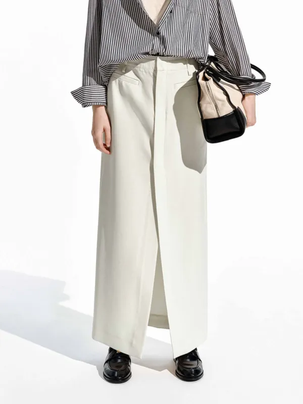 Belted Front Slit Skirt sold by Mo&Co