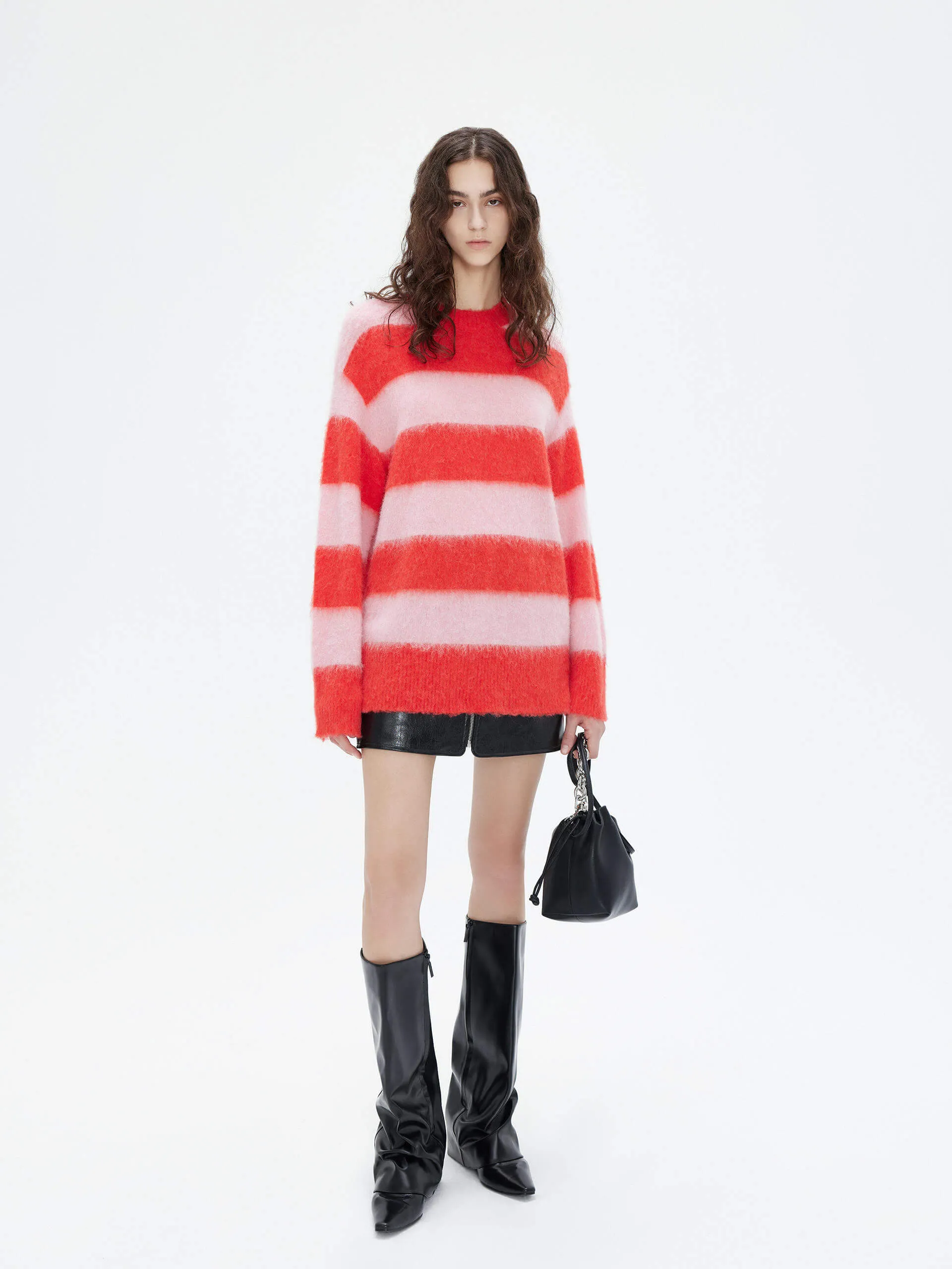 Loose Striped Knit Sweater sold by Mo&Co product image thumbnail 3