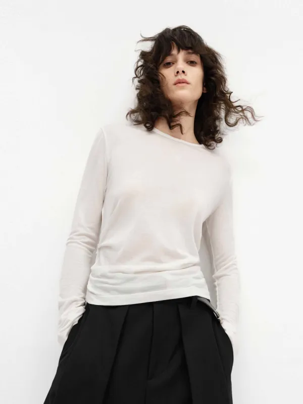 Lightweight Side Pleated T-shirt sold by Mo&Co