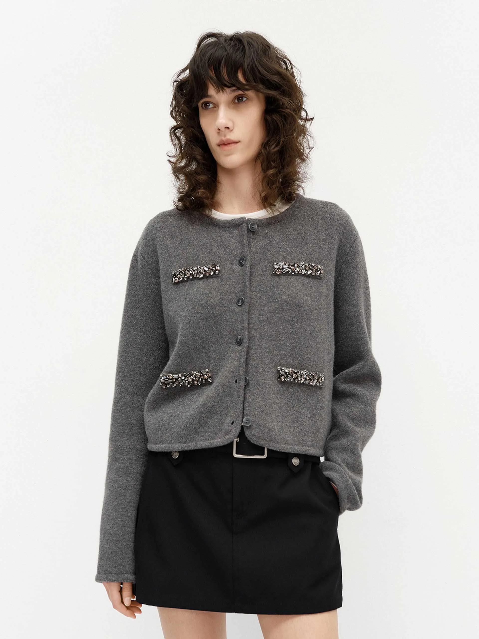 Crystal Detail Cropped Jacket sold by Mo&Co product image thumbnail 5