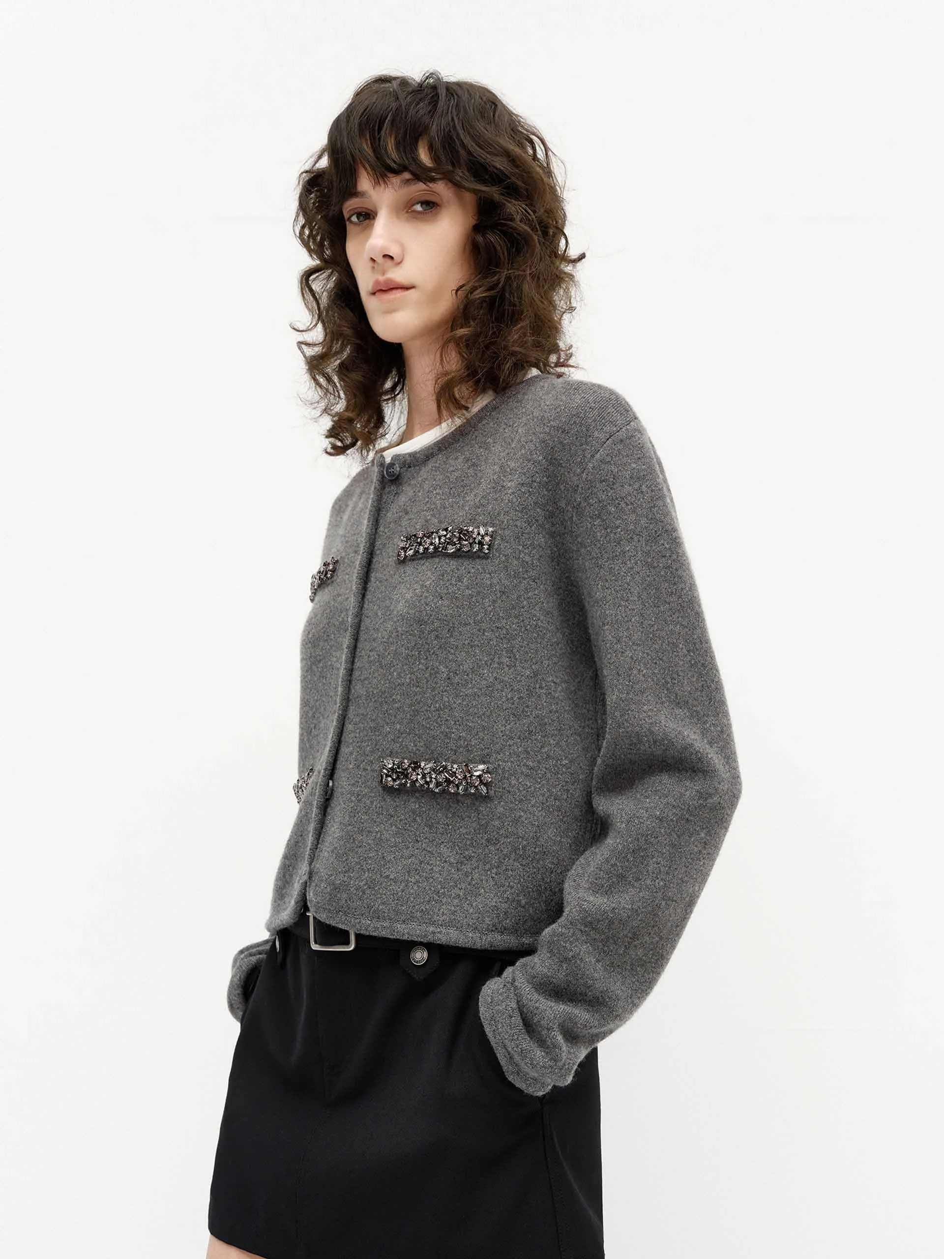 Crystal Detail Cropped Jacket sold by Mo&Co product image thumbnail 3