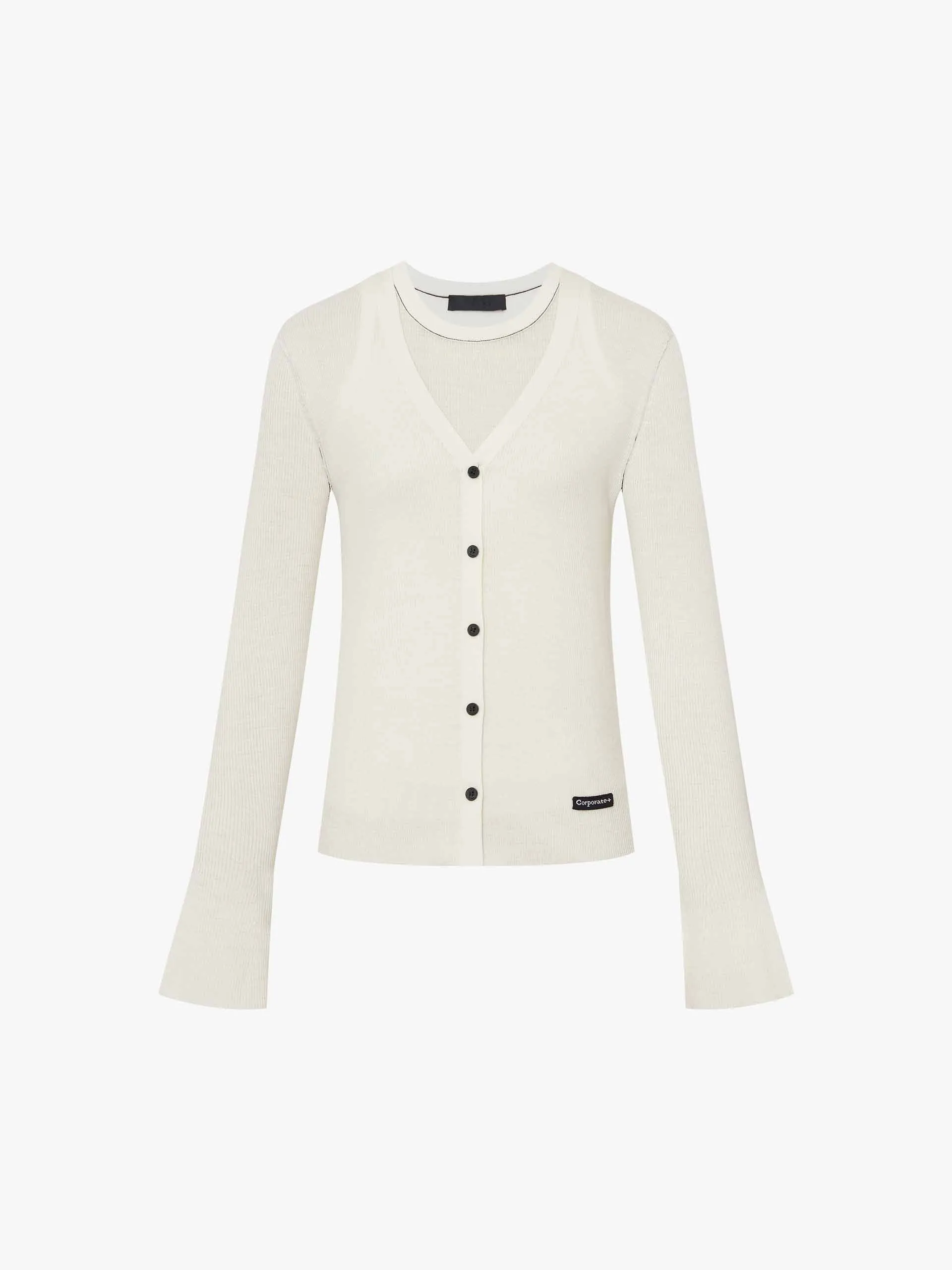 Seams Detail Wool Knit Top sold by Mo&Co product image thumbnail 5