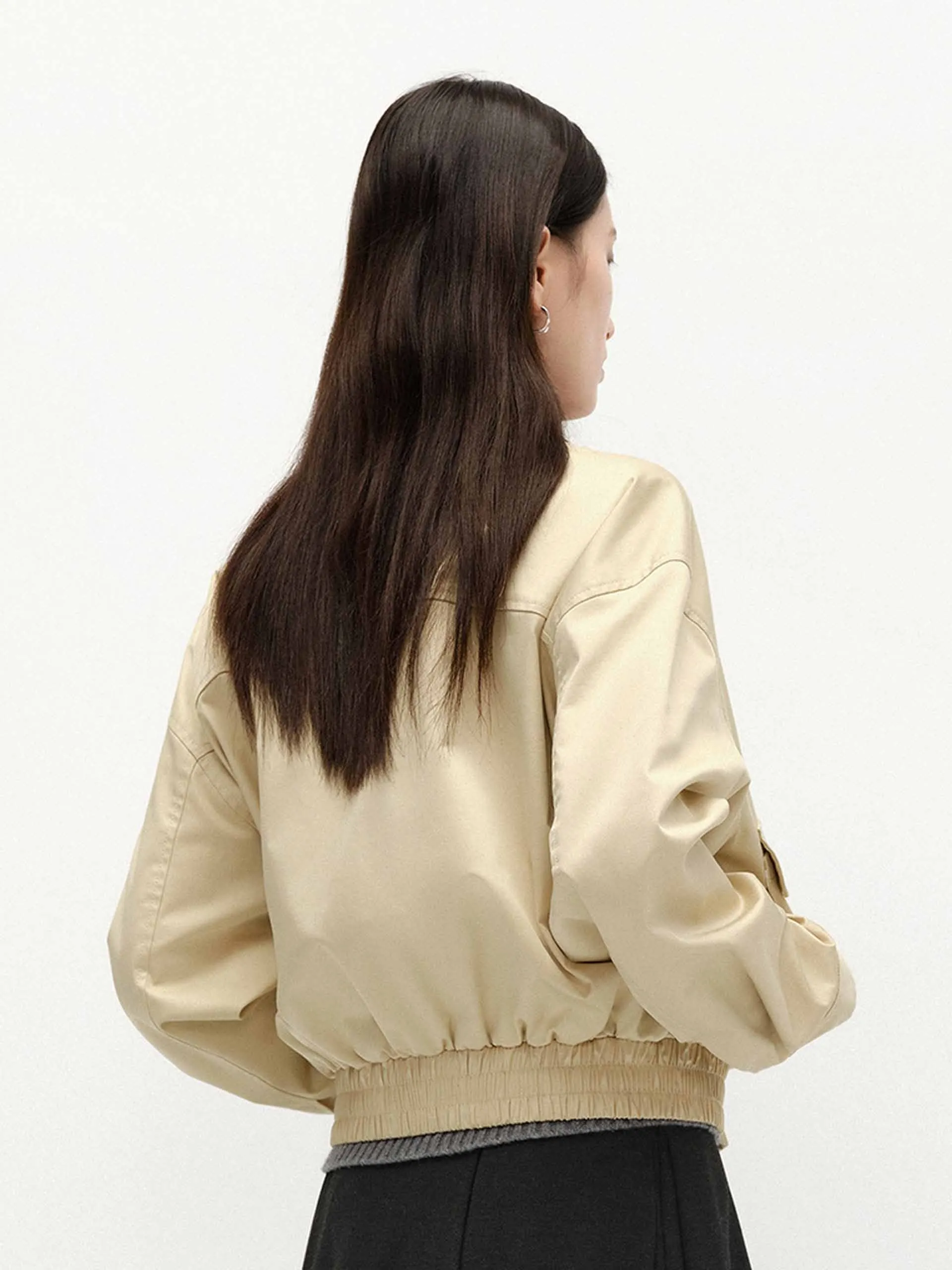 PU Collar Short Jacket sold by Mo&Co product image thumbnail 3