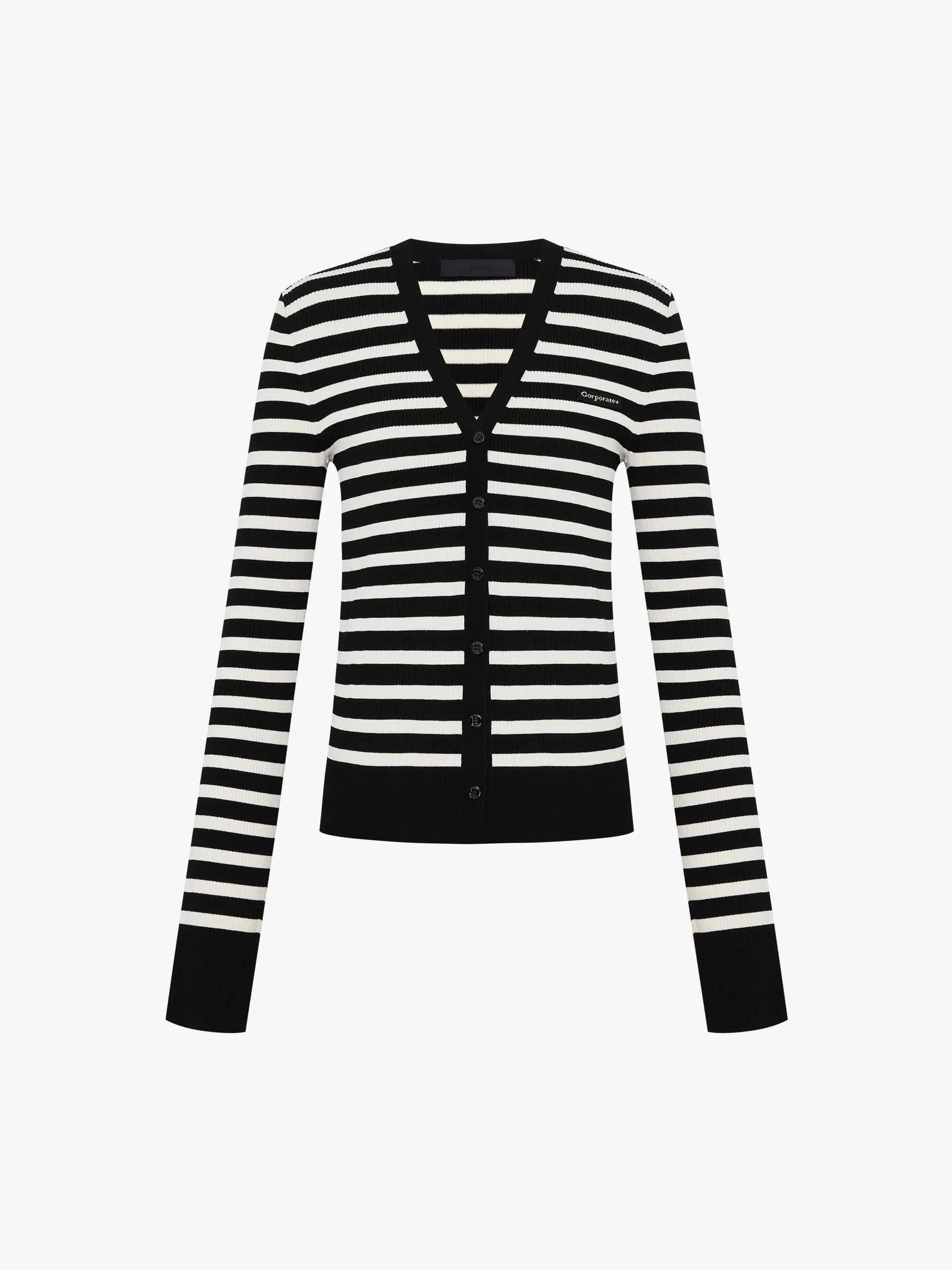 V-neck Ribbed Cardigan sold by Mo&Co product image thumbnail 5