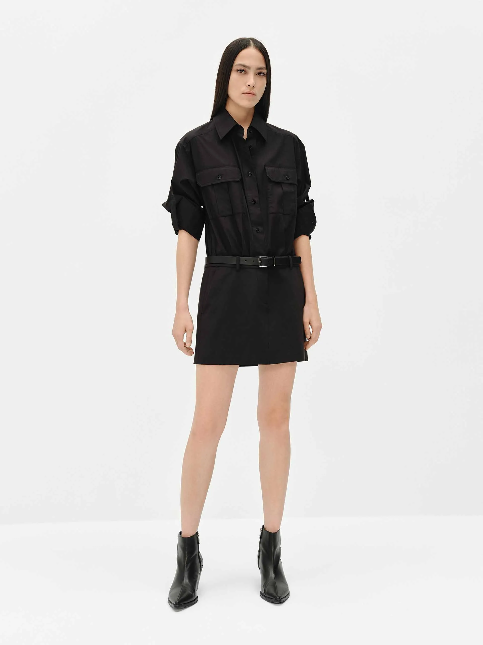 Cotton Blend Shirt Dress sold by Mo&Co product image thumbnail 2