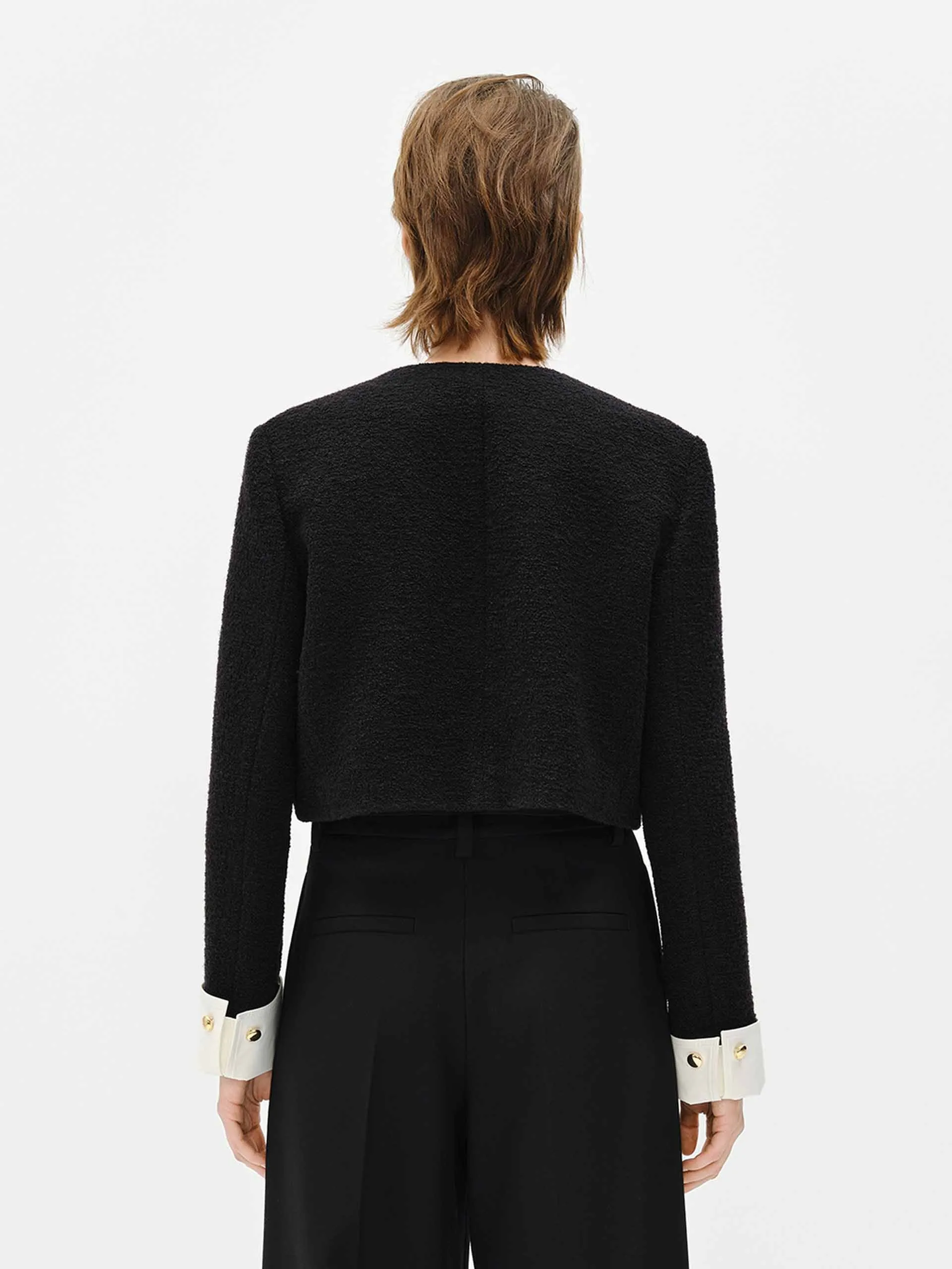 Cropped Tweed Coat sold by Mo&Co product image thumbnail 3