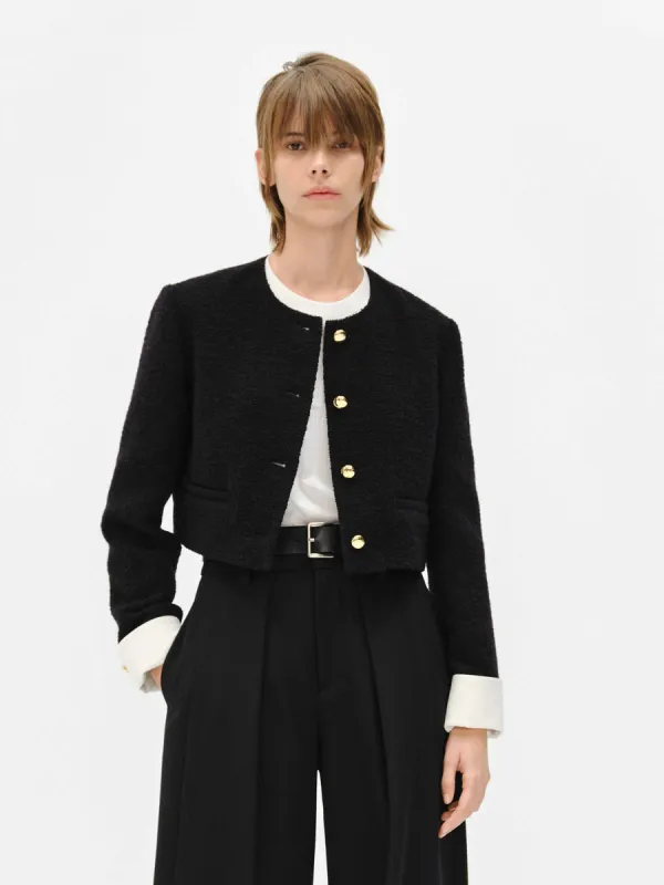 Cropped Tweed Coat sold by Mo&Co