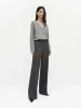 Contrast Waist Straight Pants sold by Mo&Co