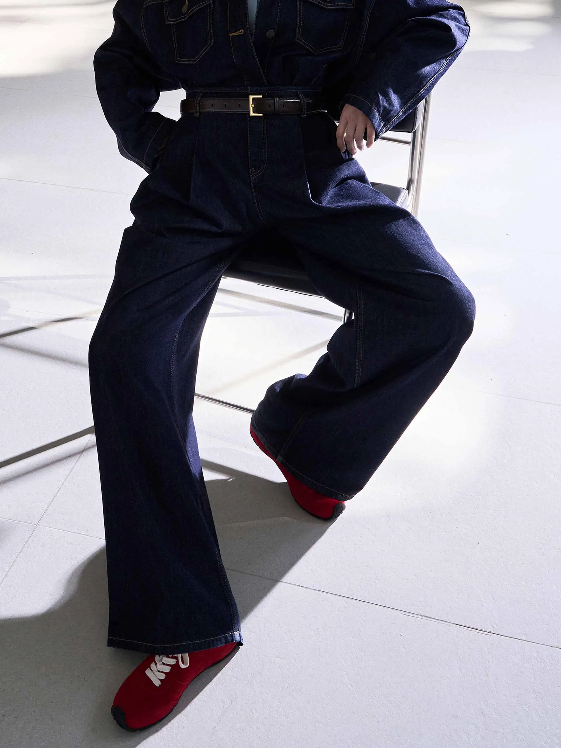 Front Pleated Straight Jeans sold by Mo&Co product image thumbnail 3