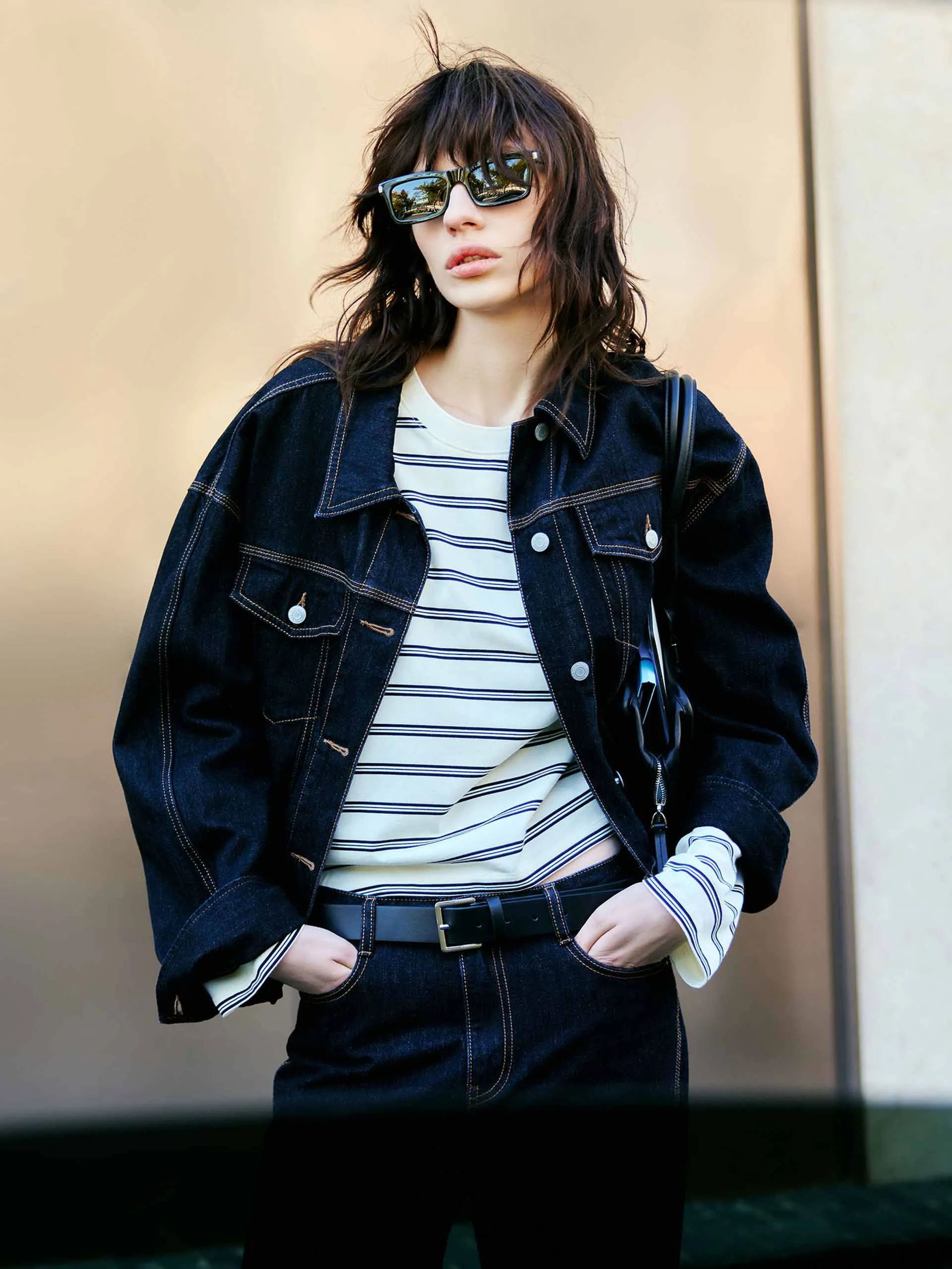 Fitted Denim Jacket sold by Mo&Co