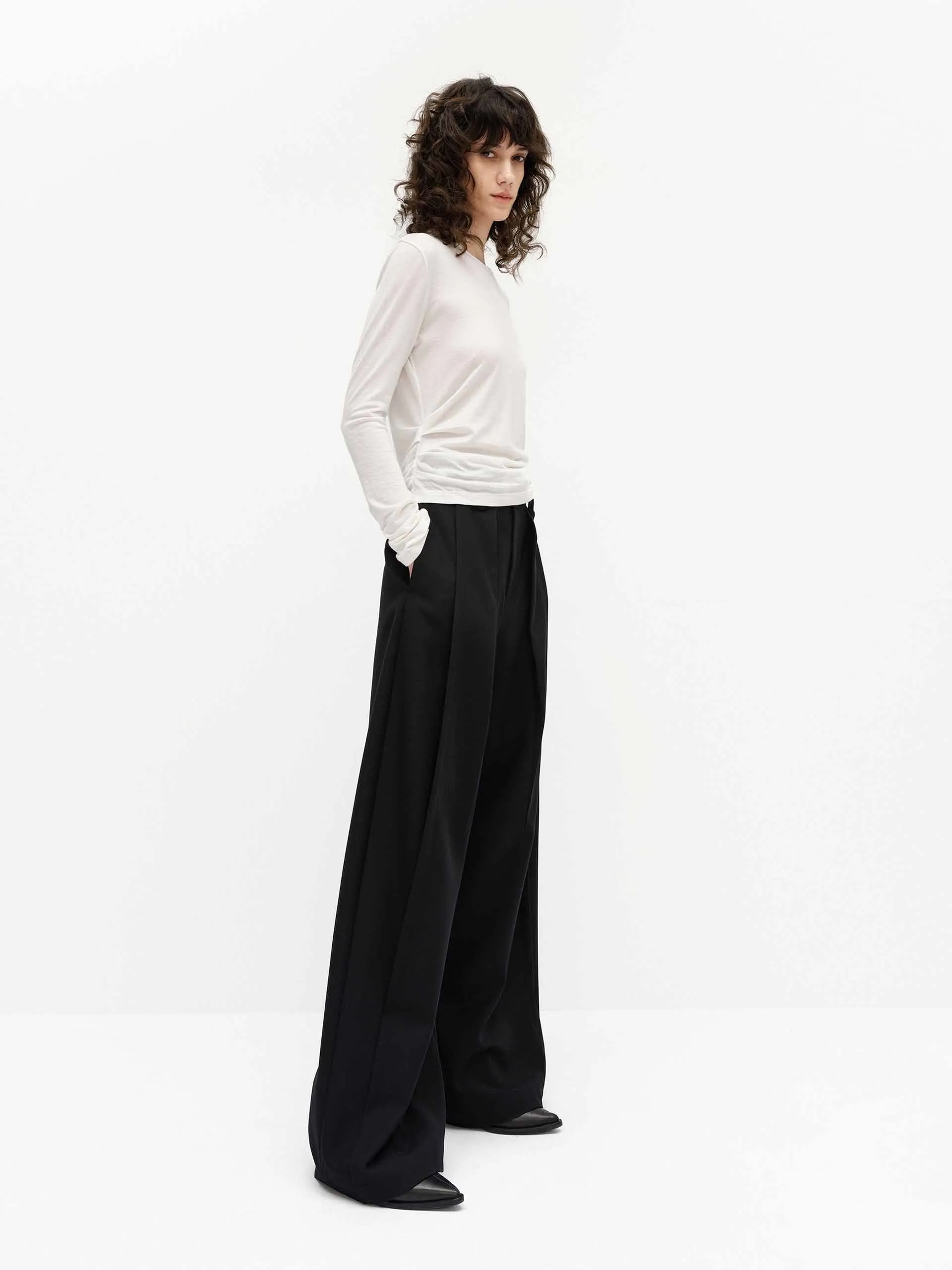 Relaxed Wide Leg Pants sold by Mo&Co product image thumbnail 4