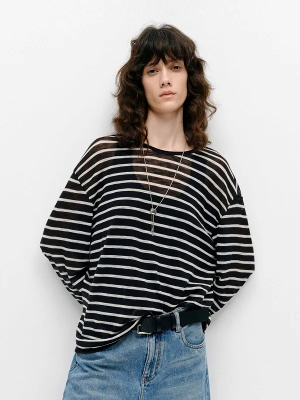 Lightweight Striped Top sold by Mo&Co