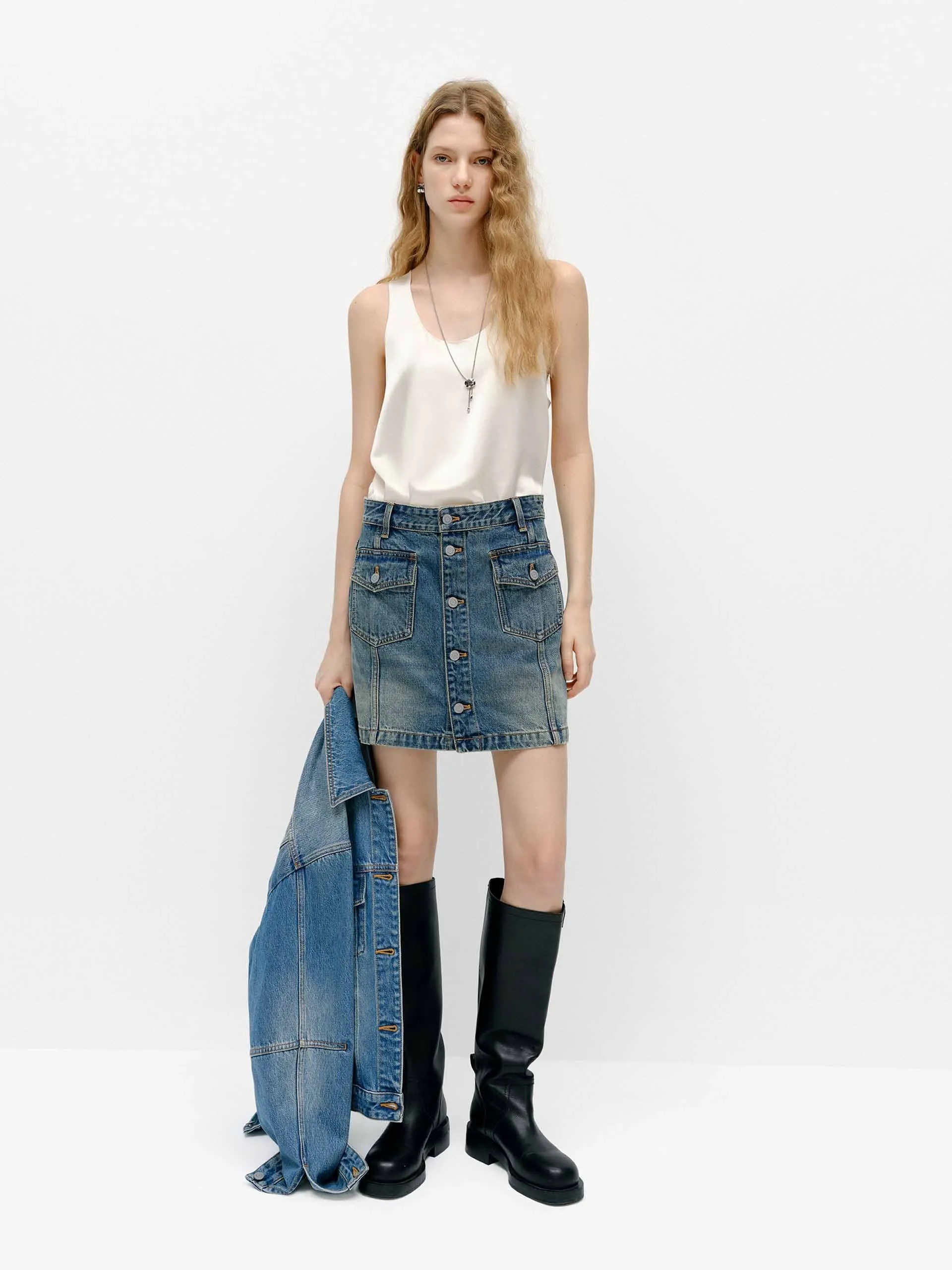 Soft Satin Tank Top sold by Mo&Co product image thumbnail 2