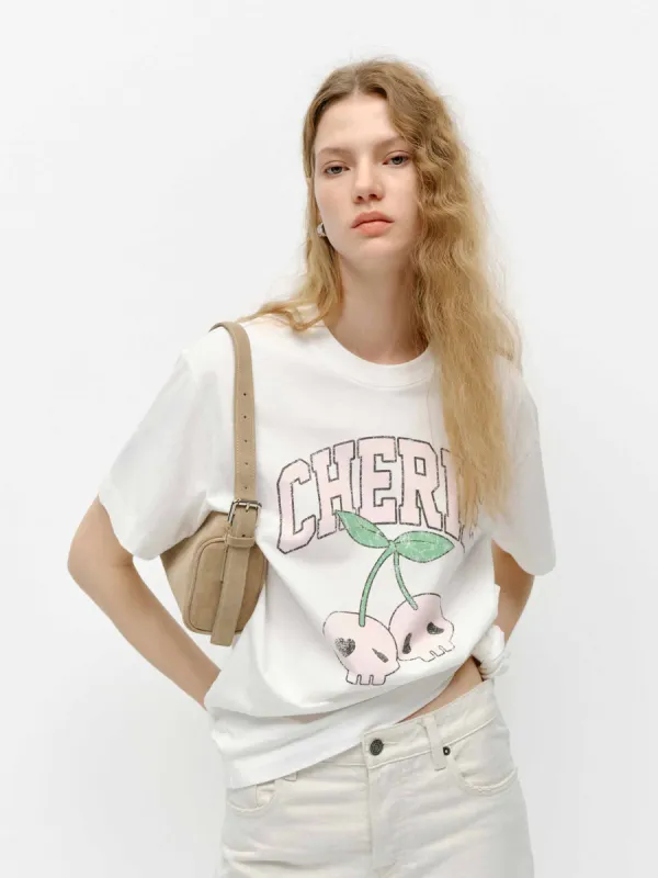 Cotton Front Printed T-shirt sold by Mo&Co