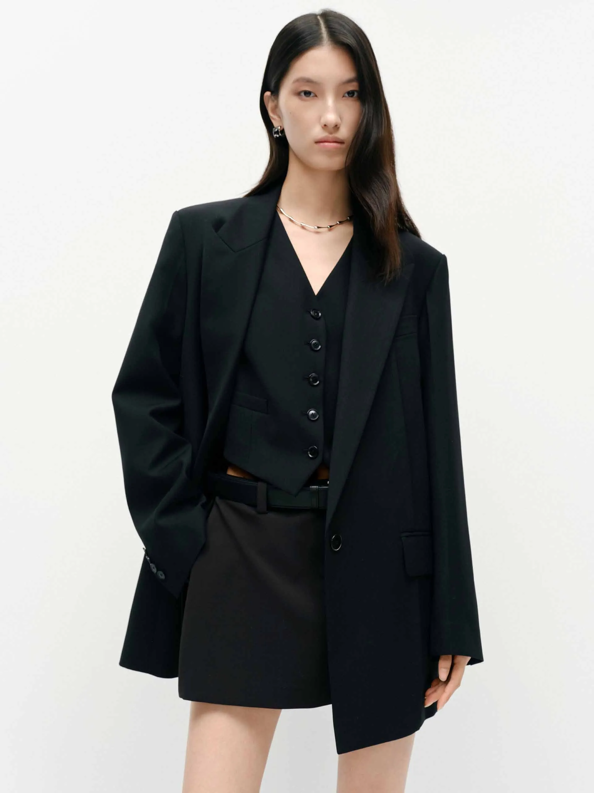 Relaxed Structured Blazer sold by Mo&Co