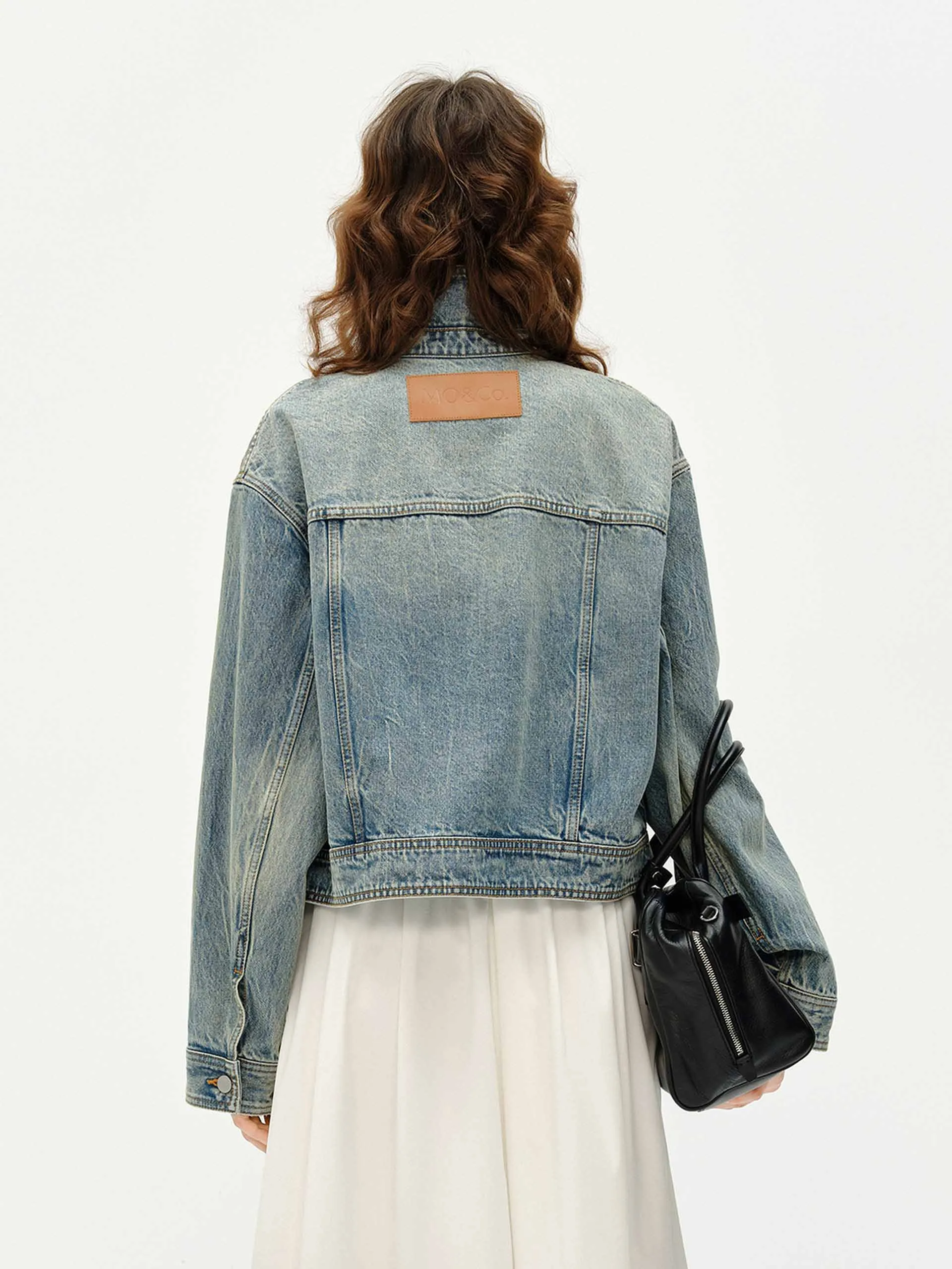Front Pocket Denim Jacket sold by Mo&Co product image thumbnail 3