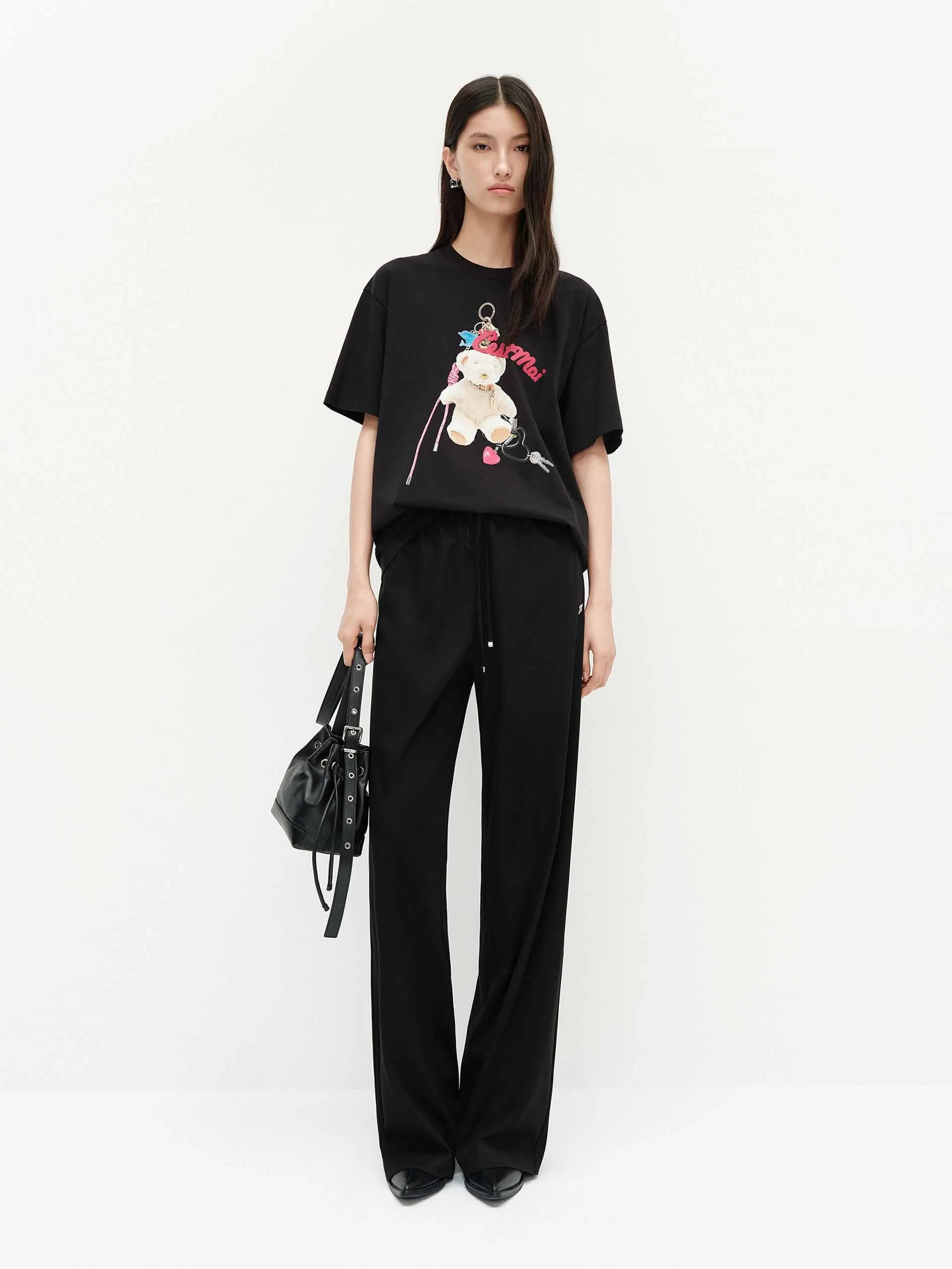 Front Bear Print Cotton T-shirt sold by Mo&Co product image thumbnail 2